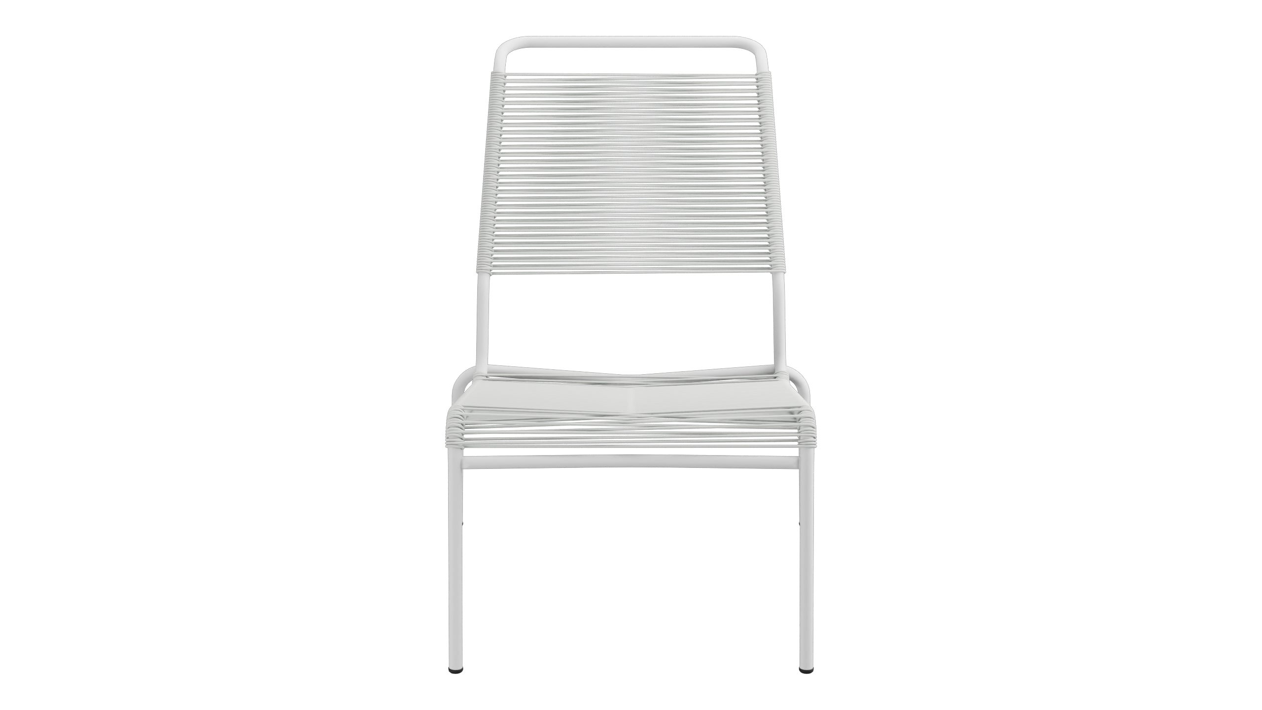 Säntis Spaghetti-Lounger ohne Armlehne Hochlehner in Alusilber präsentiert im Onlineshop von KAQTU Design AG. Outdoor-Sessel ist von Schaffner