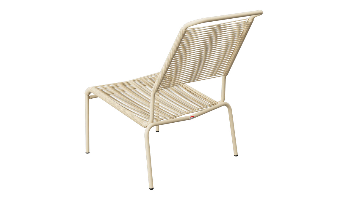 Säntis Spaghetti-Lounger ohne Armlehne Hochlehner in Pastellbraun präsentiert im Onlineshop von KAQTU Design AG. Outdoor-Sessel ist von Schaffner