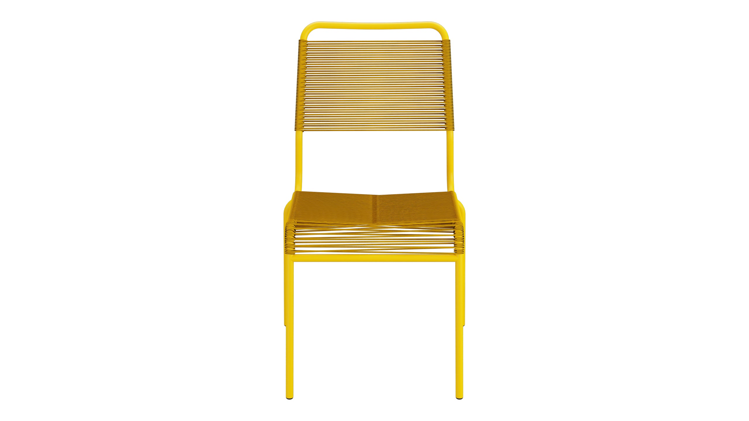 Rigi Spaghetti-Gartenstuhl ohne Armlehne Comfort in Gelb präsentiert im Onlineshop von KAQTU Design AG. Gartenstuhl ist von Schaffner