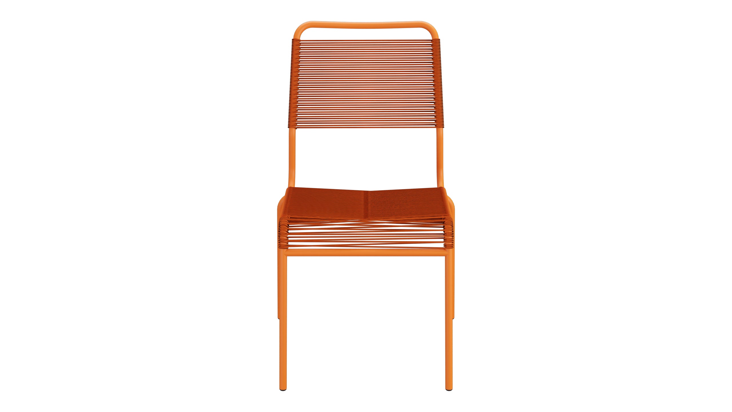 Rigi Spaghetti-Gartenstuhl ohne Armlehne Comfort in Orange präsentiert im Onlineshop von KAQTU Design AG. Gartenstuhl ist von Schaffner