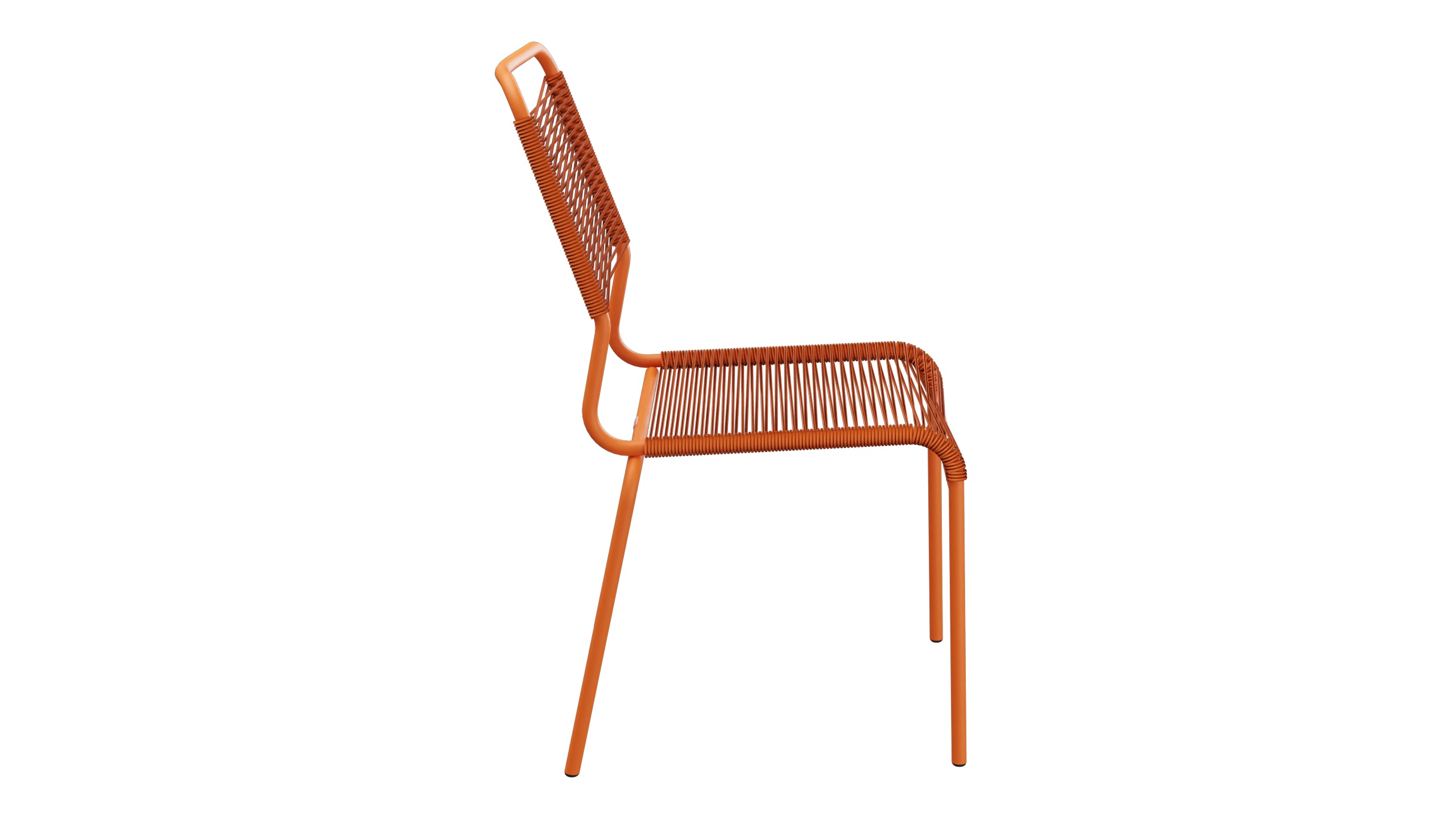 Rigi Spaghetti-Gartenstuhl ohne Armlehne Comfort in Orange präsentiert im Onlineshop von KAQTU Design AG. Gartenstuhl ist von Schaffner