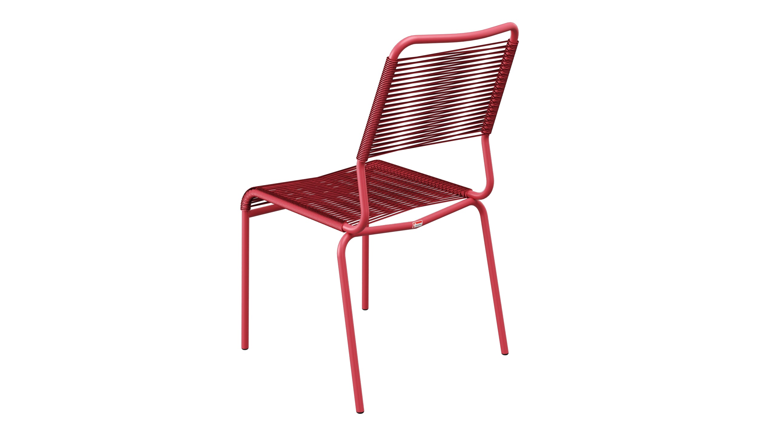 Rigi Spaghetti-Gartenstuhl ohne Armlehne Comfort in Ahornrot präsentiert im Onlineshop von KAQTU Design AG. Gartenstuhl ist von Schaffner