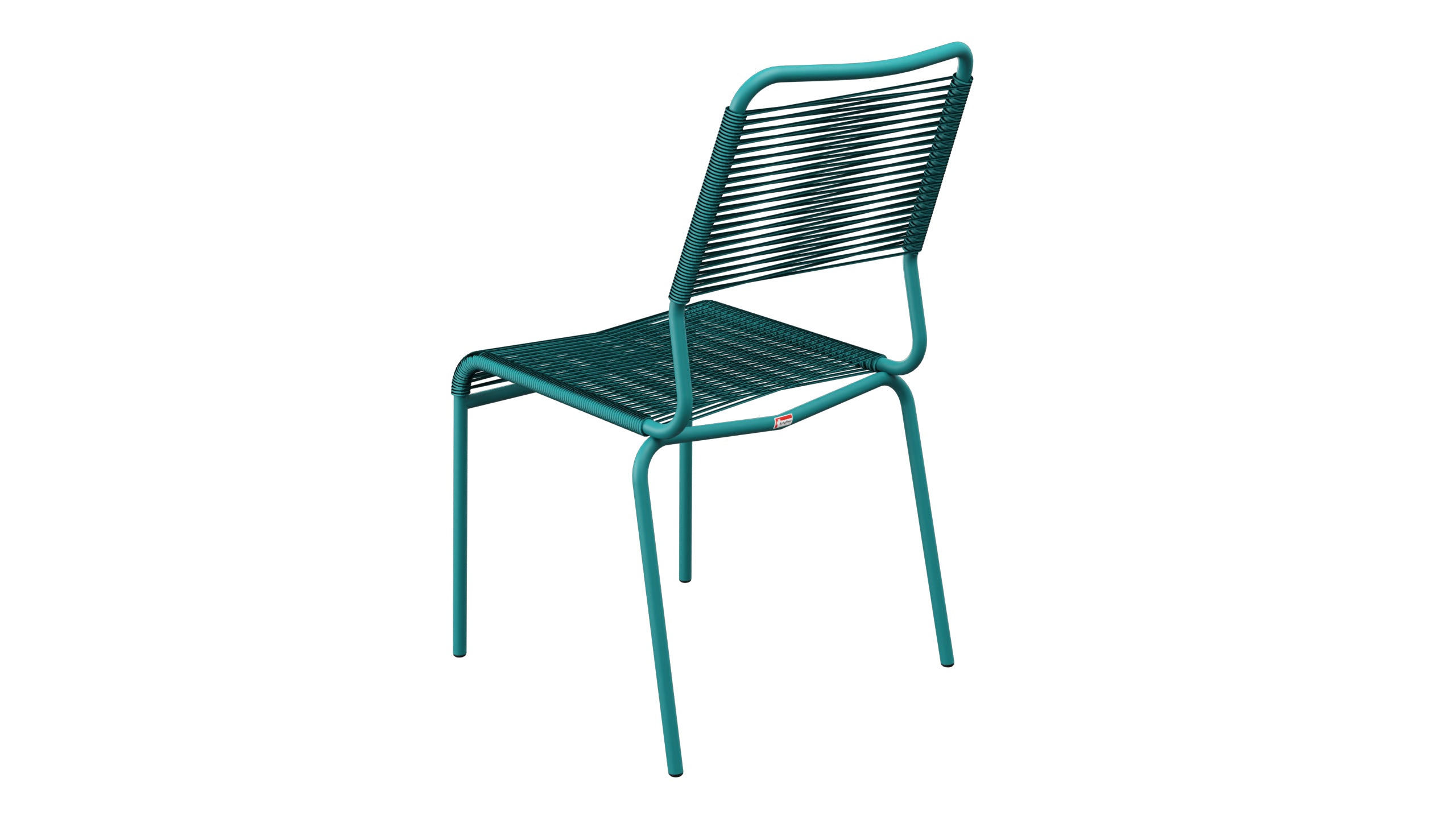 Rigi Spaghetti-Gartenstuhl ohne Armlehne Comfort in Kaliblau präsentiert im Onlineshop von KAQTU Design AG. Gartenstuhl ist von Schaffner