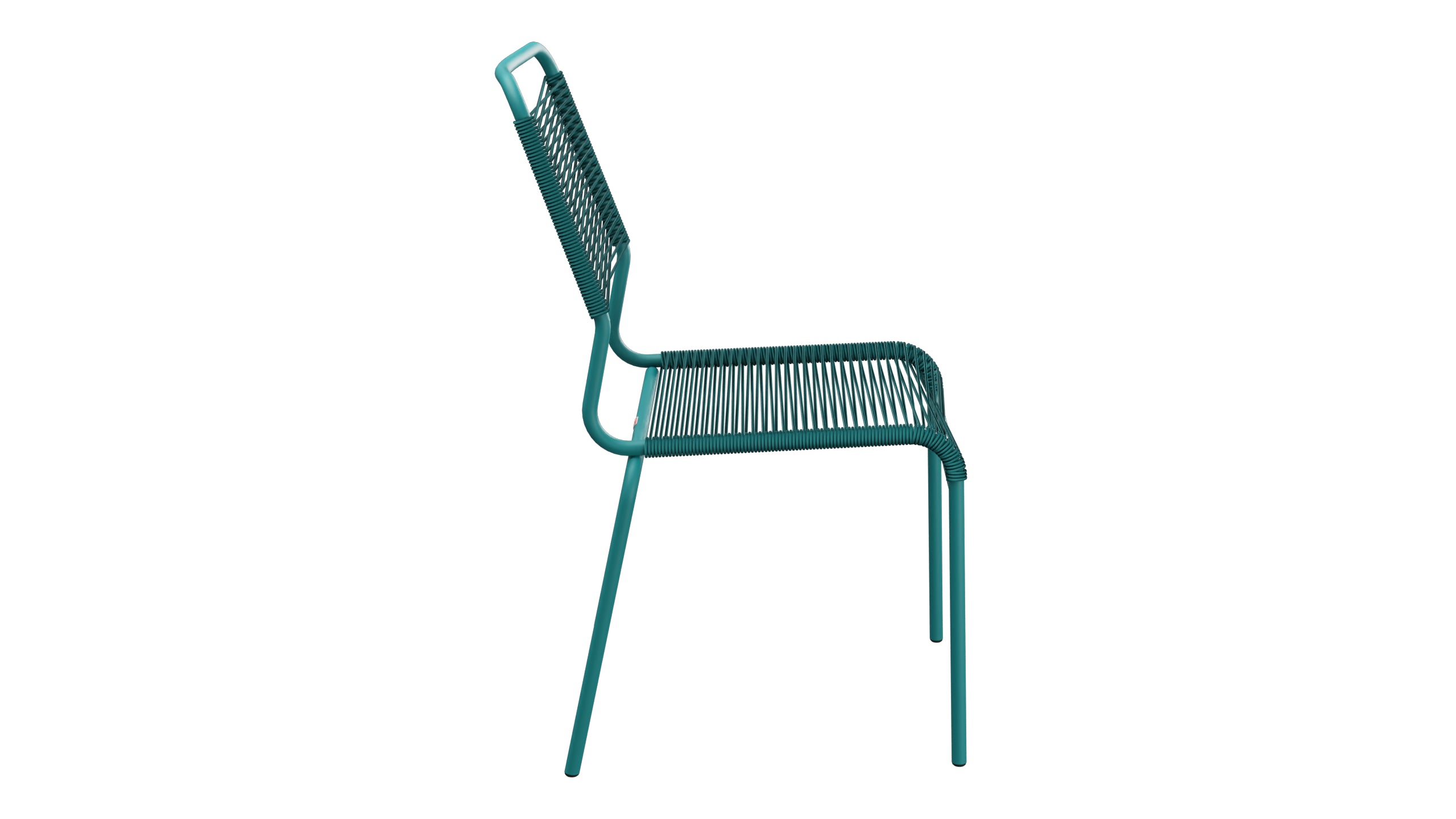 Rigi Spaghetti-Gartenstuhl ohne Armlehne Comfort in Kaliblau präsentiert im Onlineshop von KAQTU Design AG. Gartenstuhl ist von Schaffner