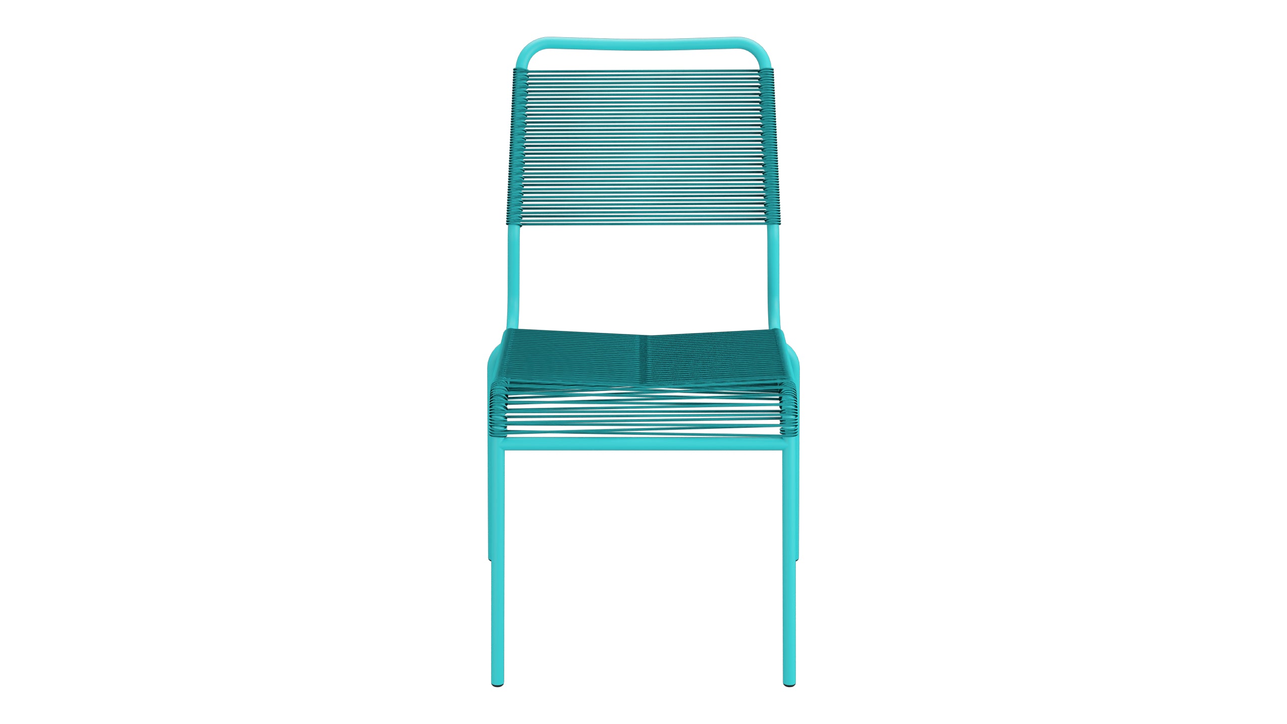 Rigi Spaghetti-Gartenstuhl ohne Armlehne Comfort in Türkis präsentiert im Onlineshop von KAQTU Design AG. Gartenstuhl ist von Schaffner