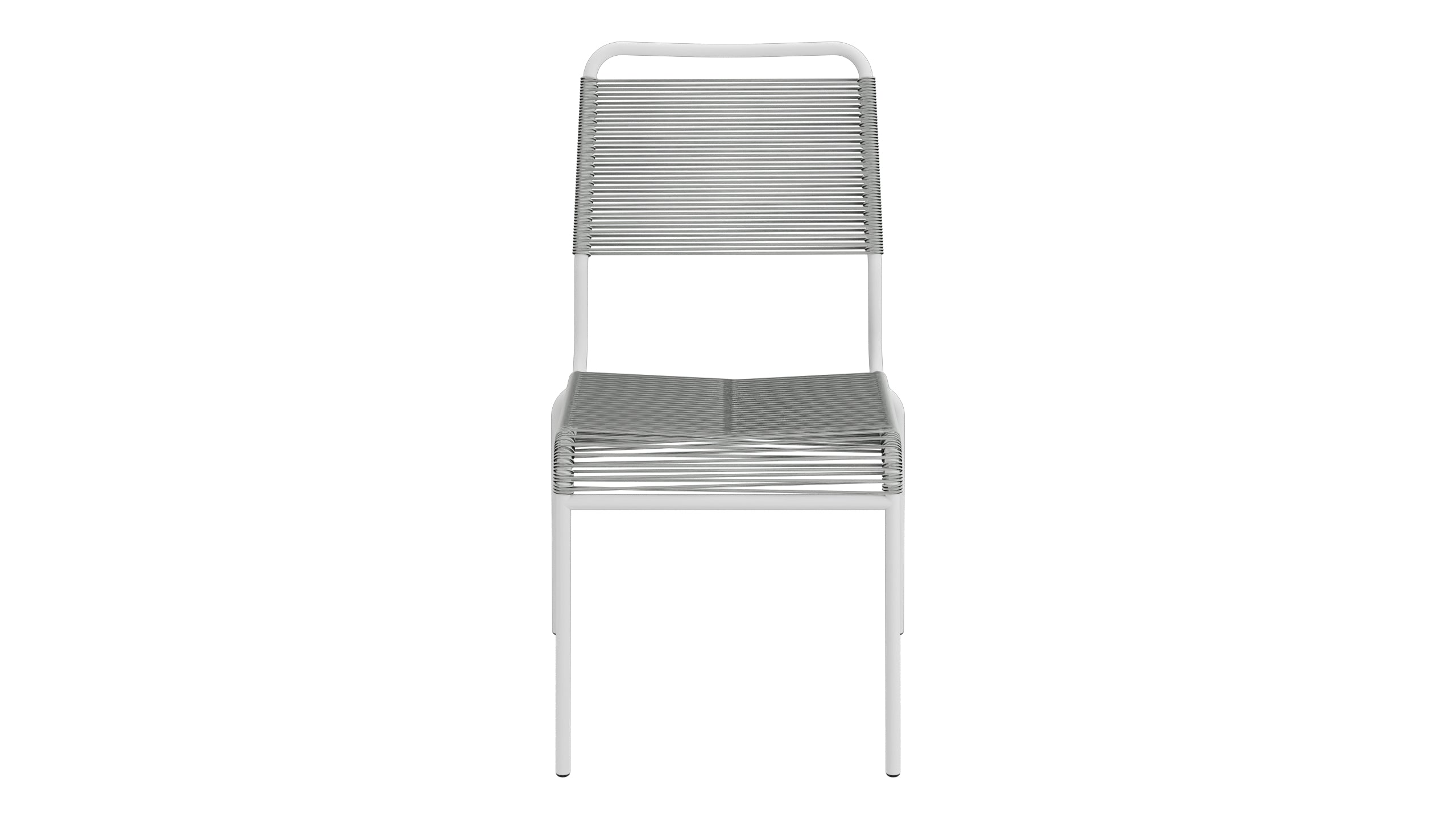 Rigi Spaghetti-Gartenstuhl ohne Armlehne Comfort in Alusilber präsentiert im Onlineshop von KAQTU Design AG. Gartenstuhl ist von Schaffner