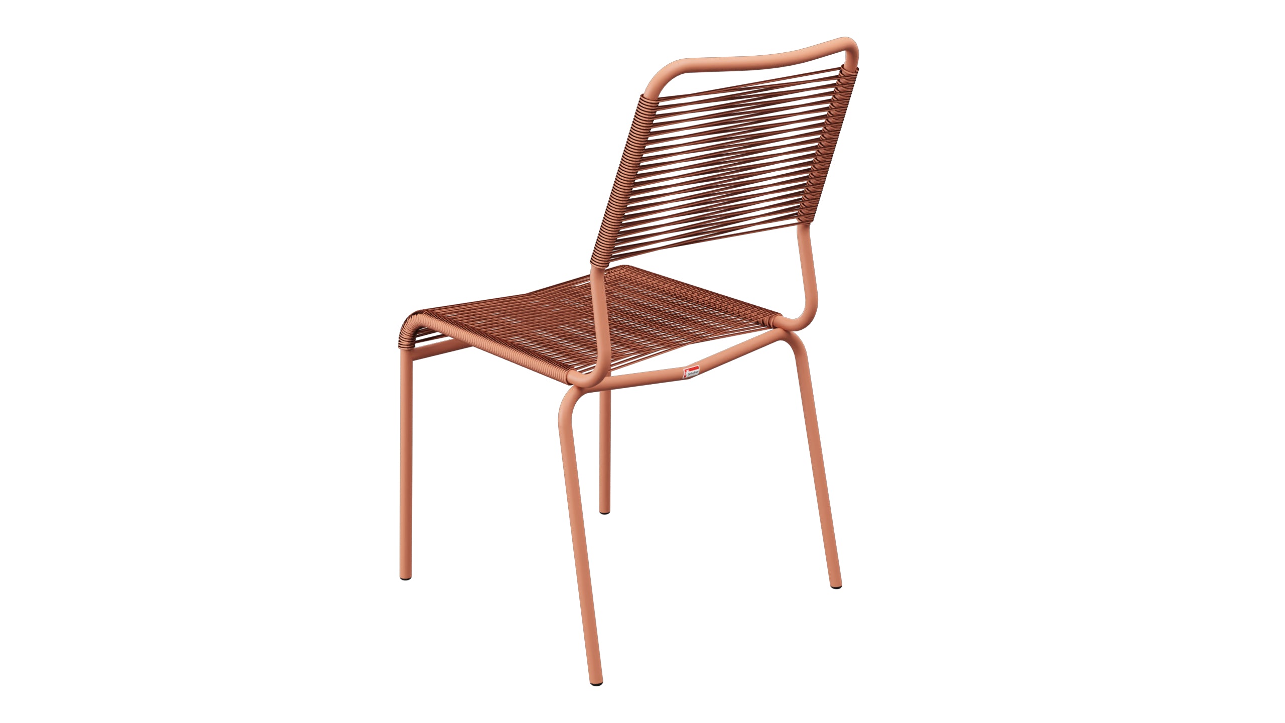 Rigi Spaghetti-Gartenstuhl ohne Armlehne Comfort in Pastellterracotta präsentiert im Onlineshop von KAQTU Design AG. Gartenstuhl ist von Schaffner