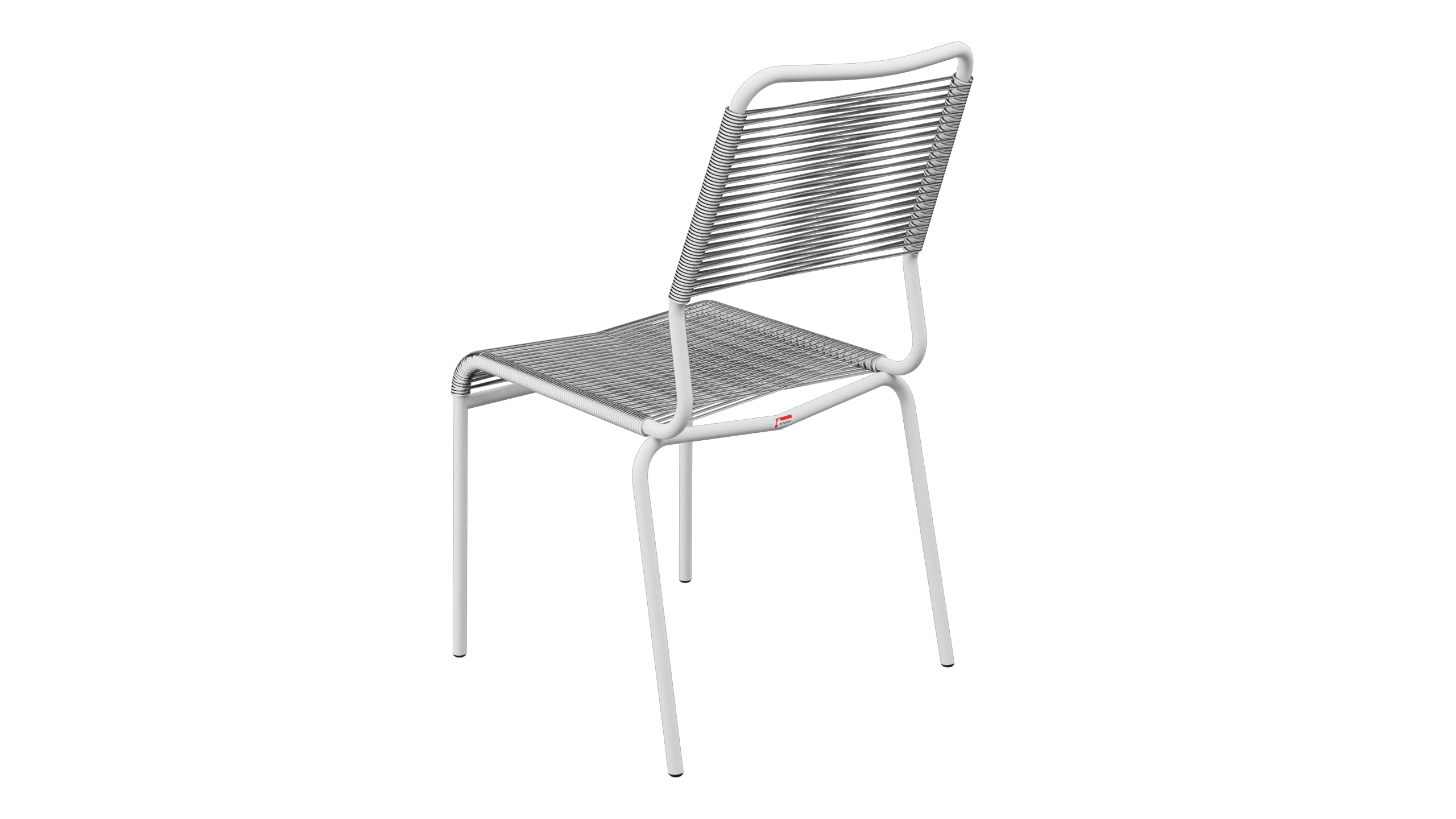 Rigi Spaghetti-Gartenstuhl ohne Armlehne Comfort in Weiss präsentiert im Onlineshop von KAQTU Design AG. Gartenstuhl ist von Schaffner