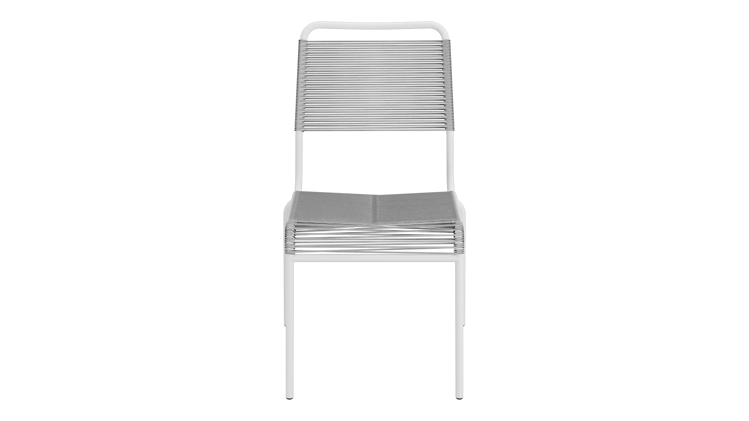 Rigi Spaghetti-Gartenstuhl ohne Armlehne Comfort in Weiss präsentiert im Onlineshop von KAQTU Design AG. Gartenstuhl ist von Schaffner