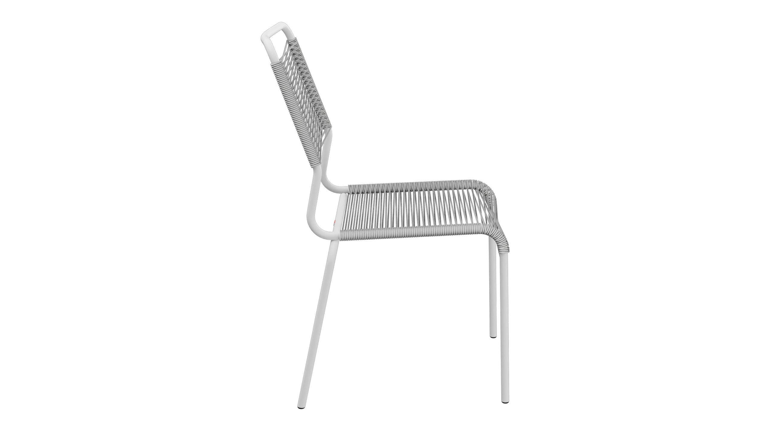 Rigi Spaghetti-Gartenstuhl ohne Armlehne Comfort in Weiss präsentiert im Onlineshop von KAQTU Design AG. Gartenstuhl ist von Schaffner
