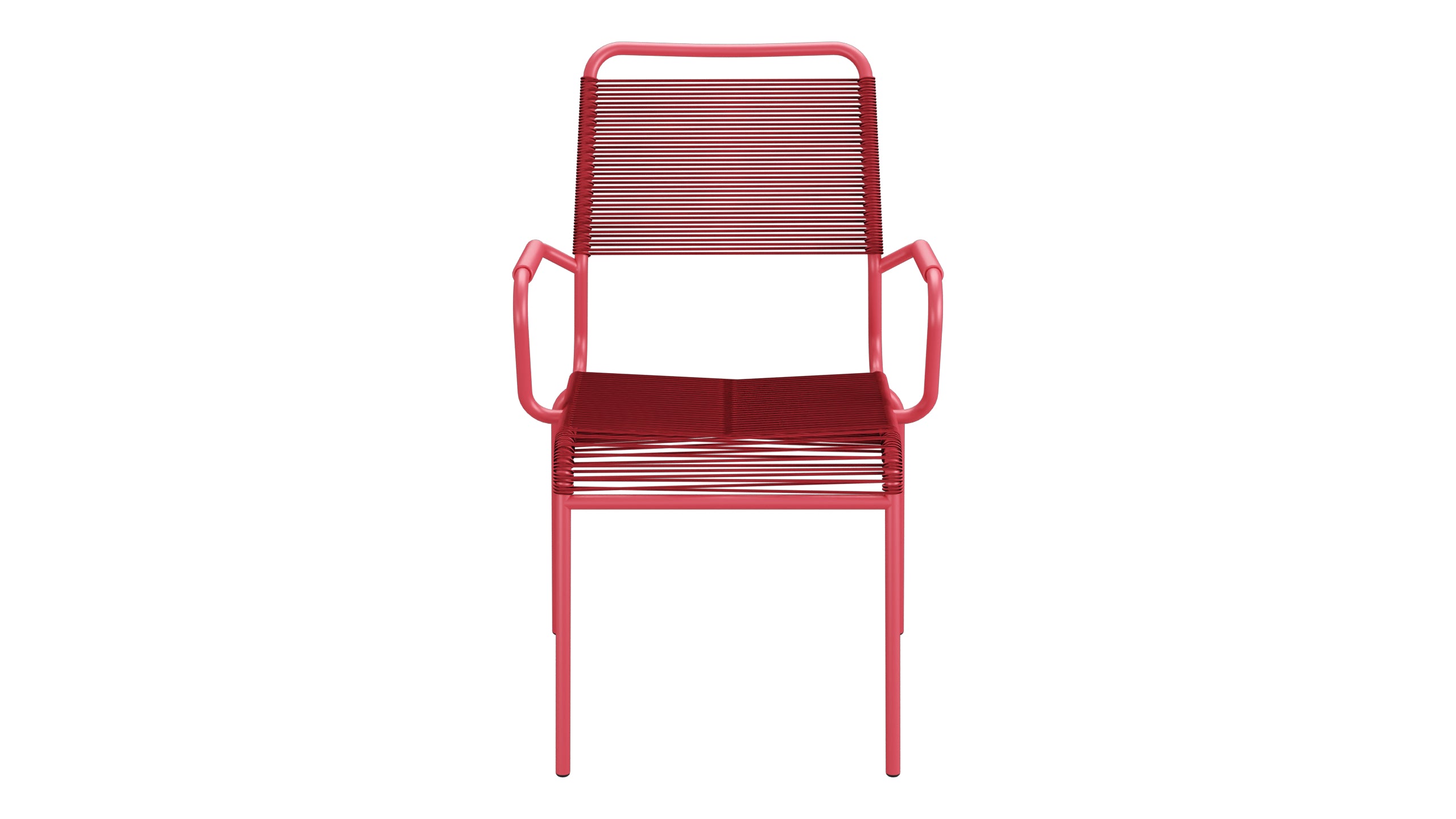 Rigi Spaghetti-Gartenstuhl mit Armlehne Comfort in Ahornrot präsentiert im Onlineshop von KAQTU Design AG. Gartenstuhl mit Armlehnen ist von Schaffner