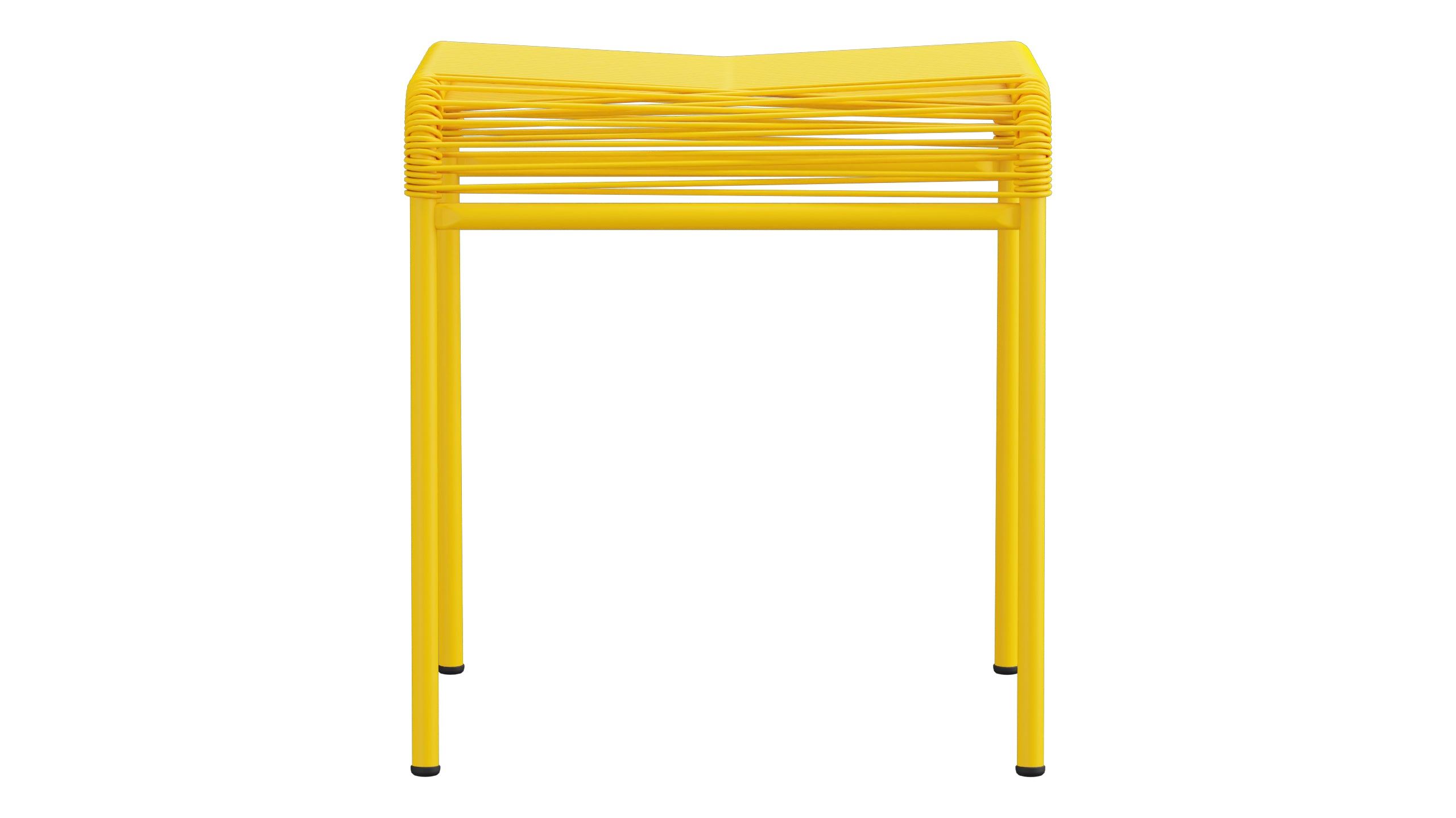 Säntis Spaghetti-1er-Hocker in Gelb präsentiert im Onlineshop von KAQTU Design AG. Hocker Outdoor ist von Schaffner