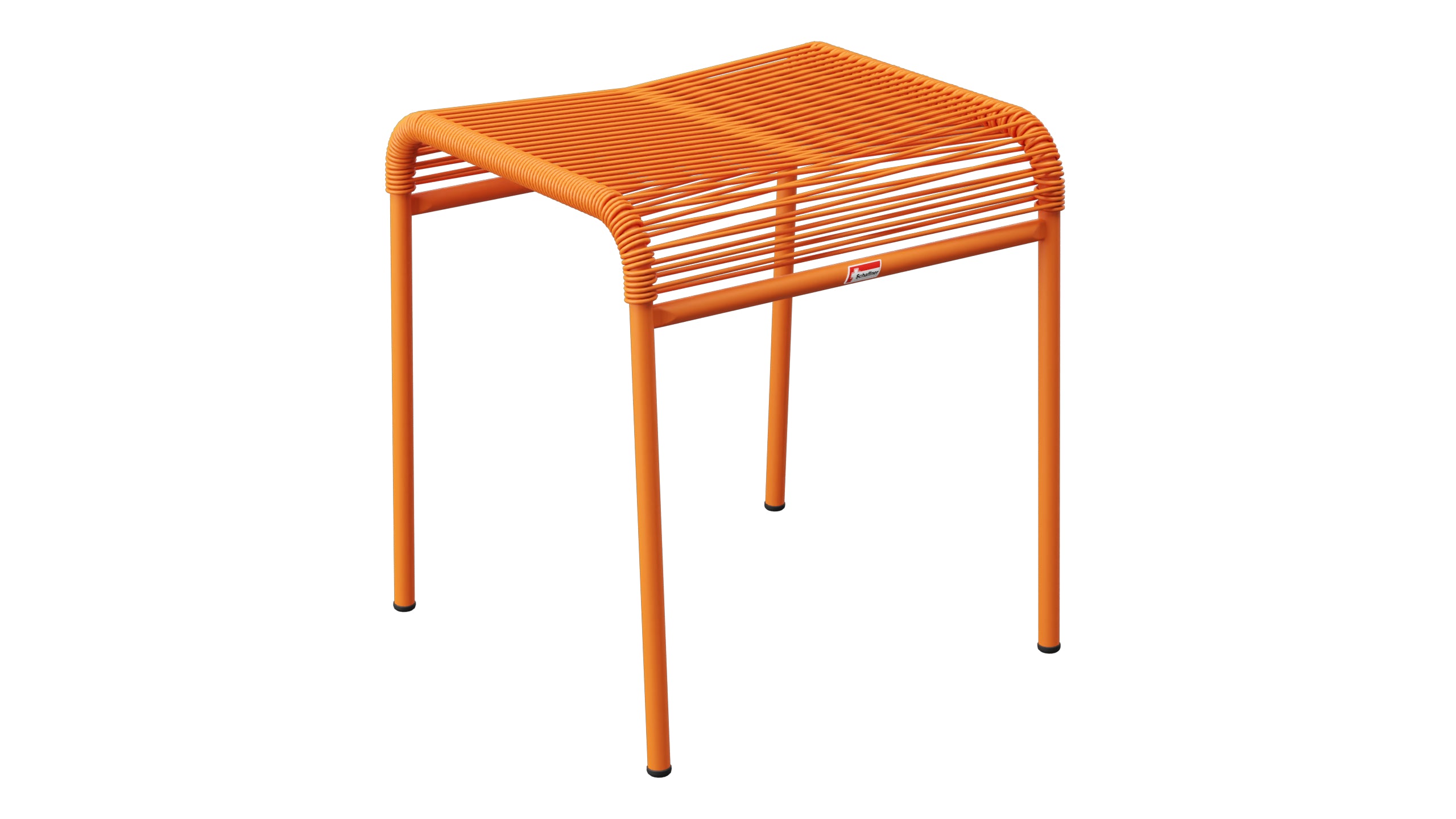 Säntis Spaghetti-1er-Hocker in Orange präsentiert im Onlineshop von KAQTU Design AG. Hocker Outdoor ist von Schaffner