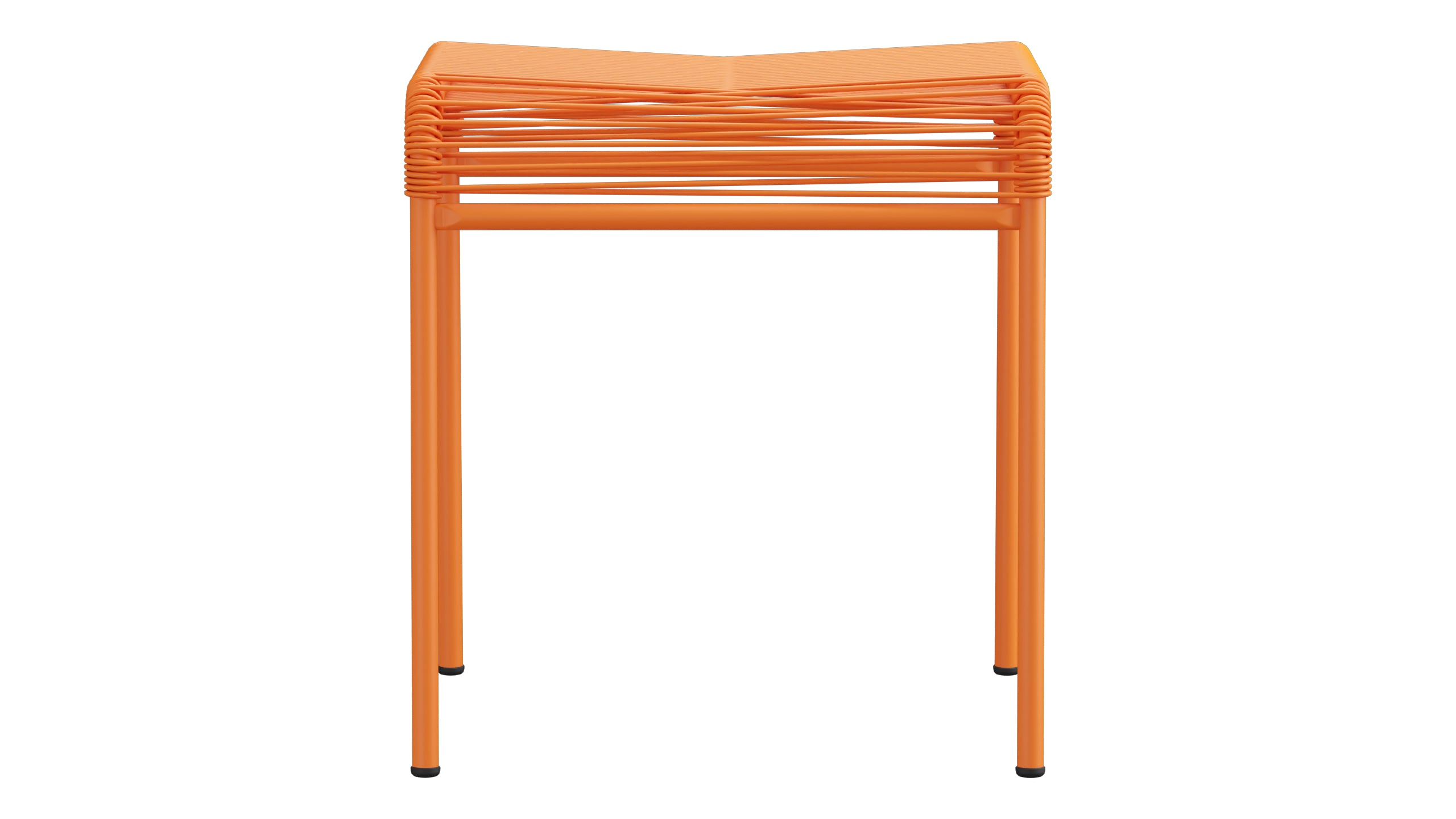 Säntis Spaghetti-1er-Hocker in Orange präsentiert im Onlineshop von KAQTU Design AG. Hocker Outdoor ist von Schaffner