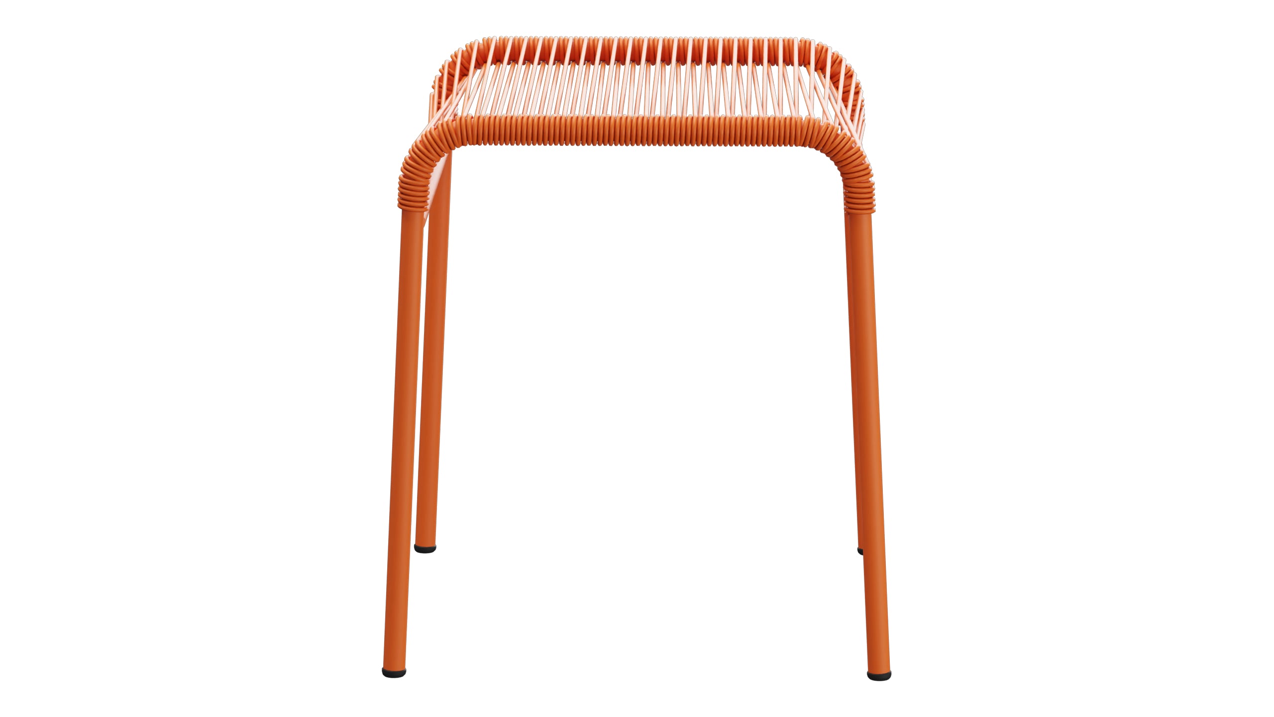 Säntis Spaghetti-1er-Hocker in Orange präsentiert im Onlineshop von KAQTU Design AG. Hocker Outdoor ist von Schaffner