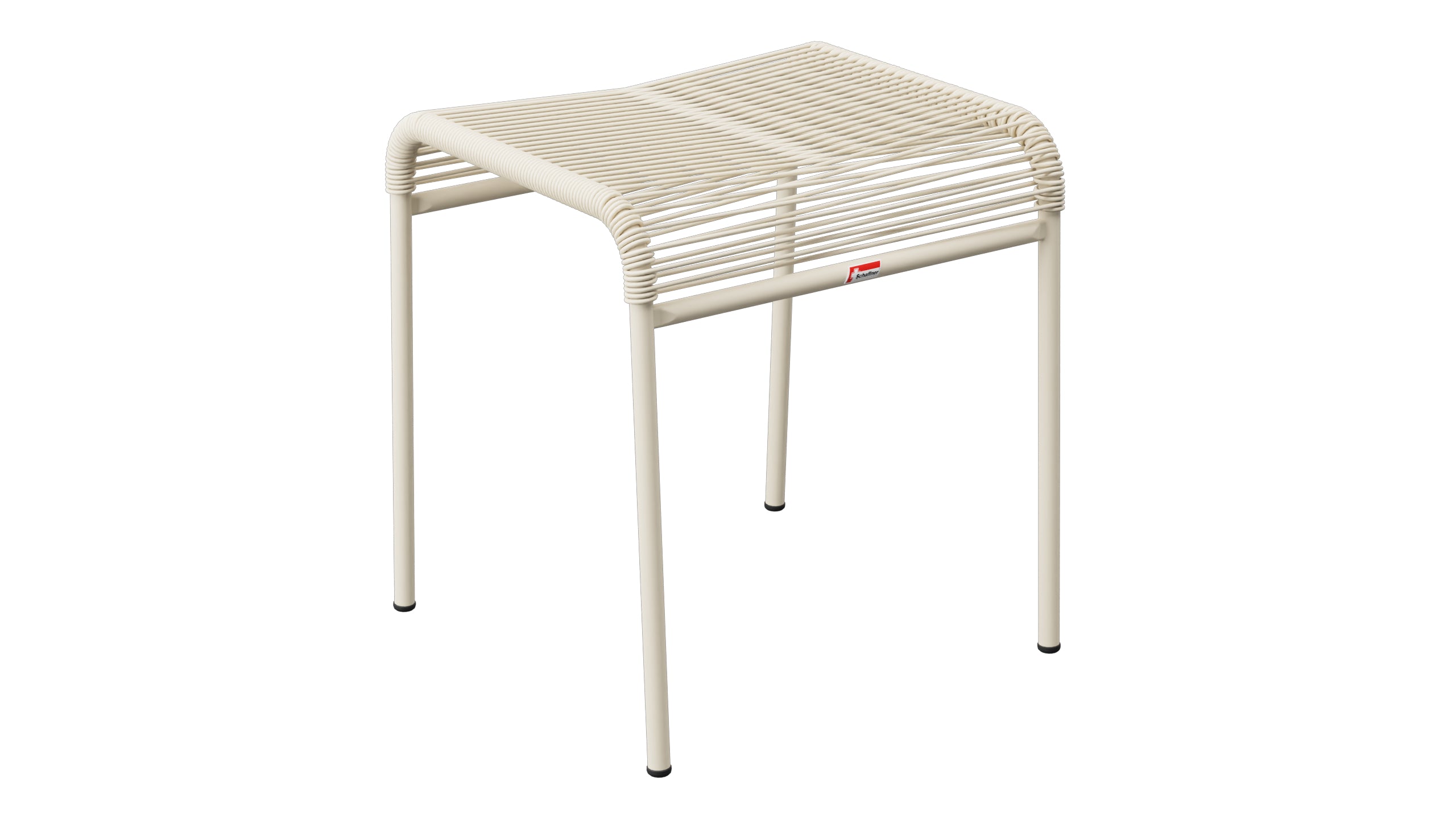 Säntis Spaghetti-1er-Hocker in Pastellsand präsentiert im Onlineshop von KAQTU Design AG. Hocker Outdoor ist von Schaffner
