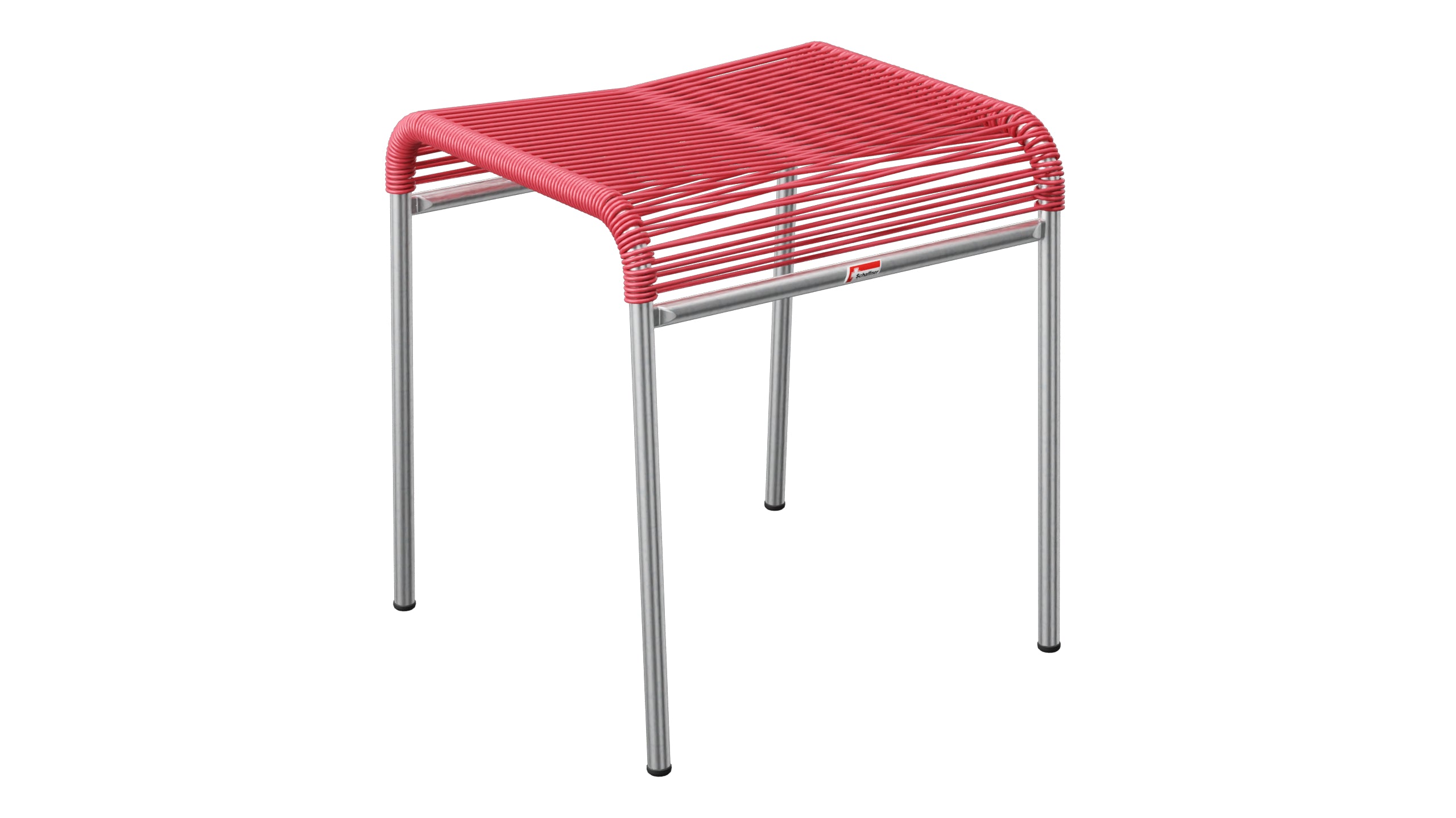 Säntis Spaghetti-1er-Hocker in Ahornrot präsentiert im Onlineshop von KAQTU Design AG. Hocker Outdoor ist von Schaffner