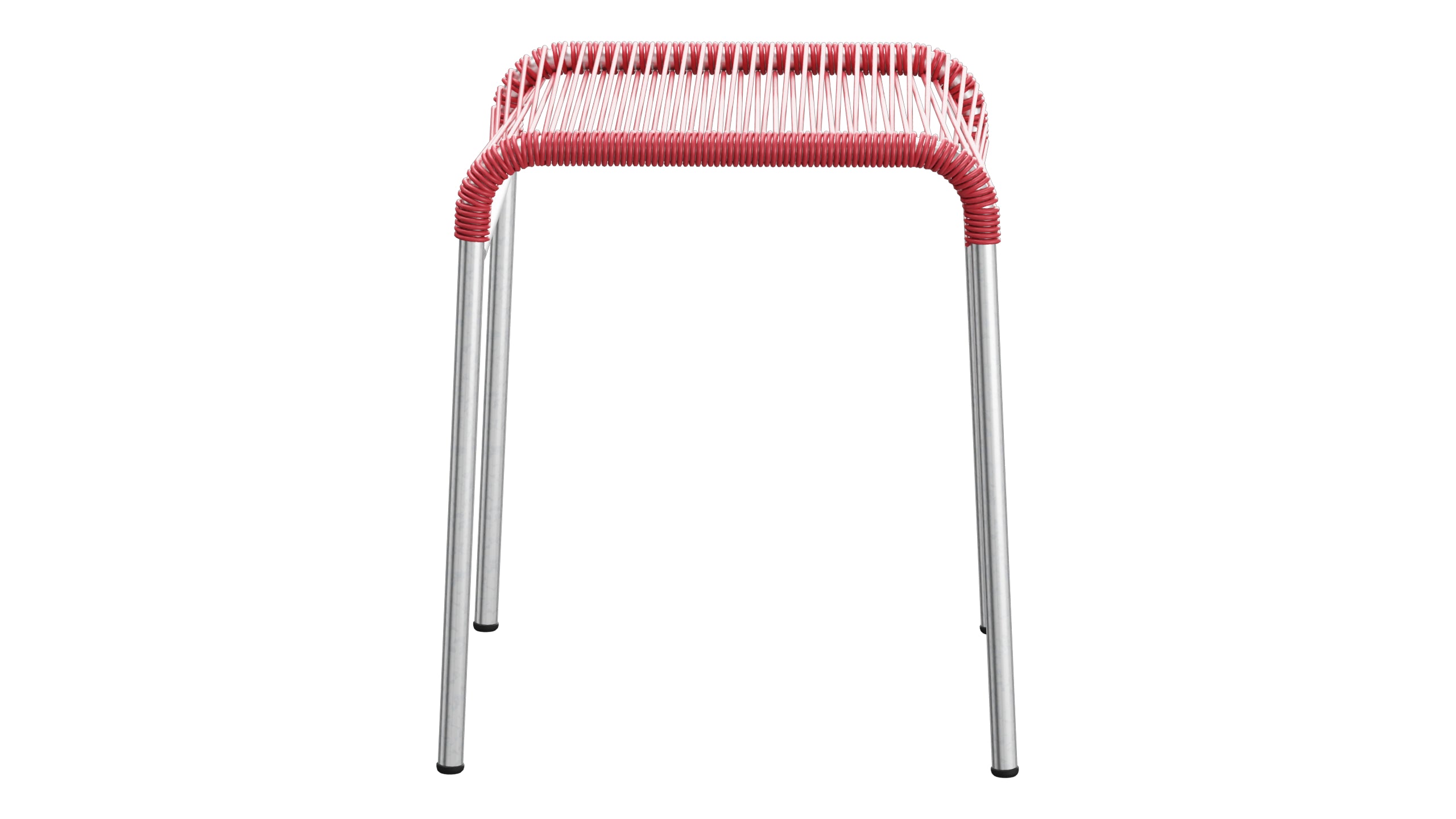 Säntis Spaghetti-1er-Hocker in Ahornrot präsentiert im Onlineshop von KAQTU Design AG. Hocker Outdoor ist von Schaffner