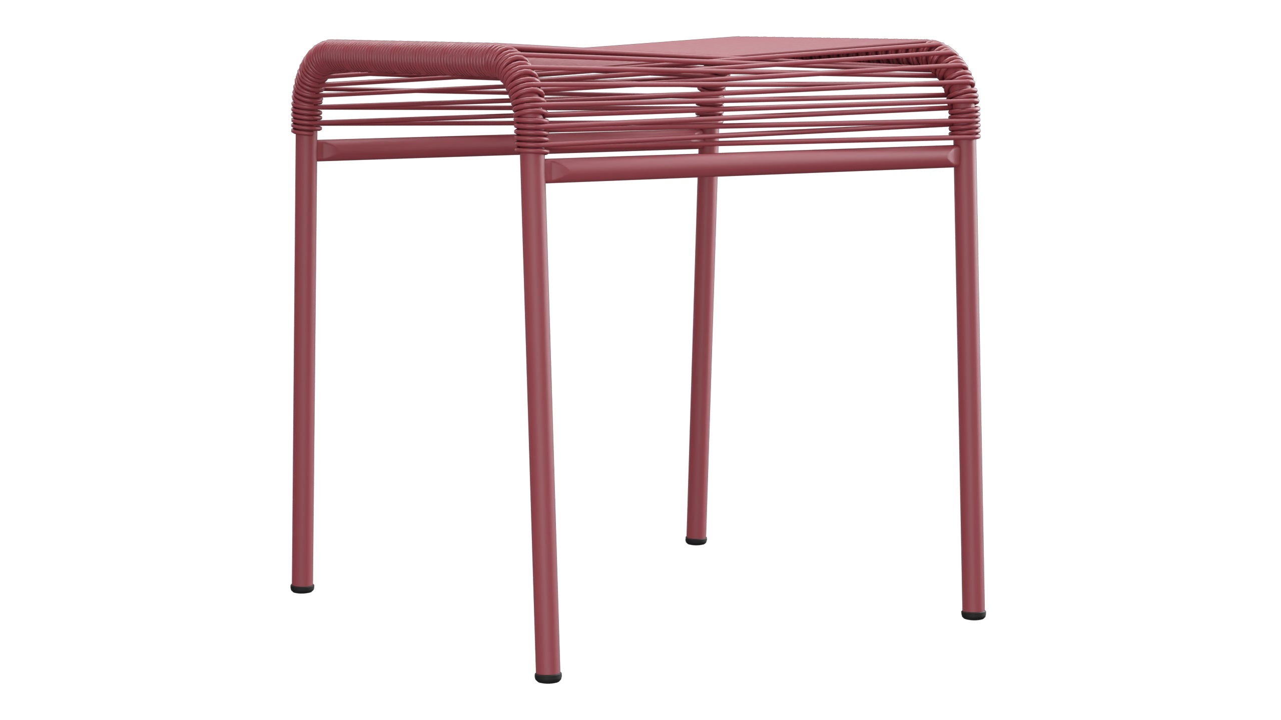 Säntis Spaghetti-1er-Hocker in Bordeaux präsentiert im Onlineshop von KAQTU Design AG. Hocker Outdoor ist von Schaffner