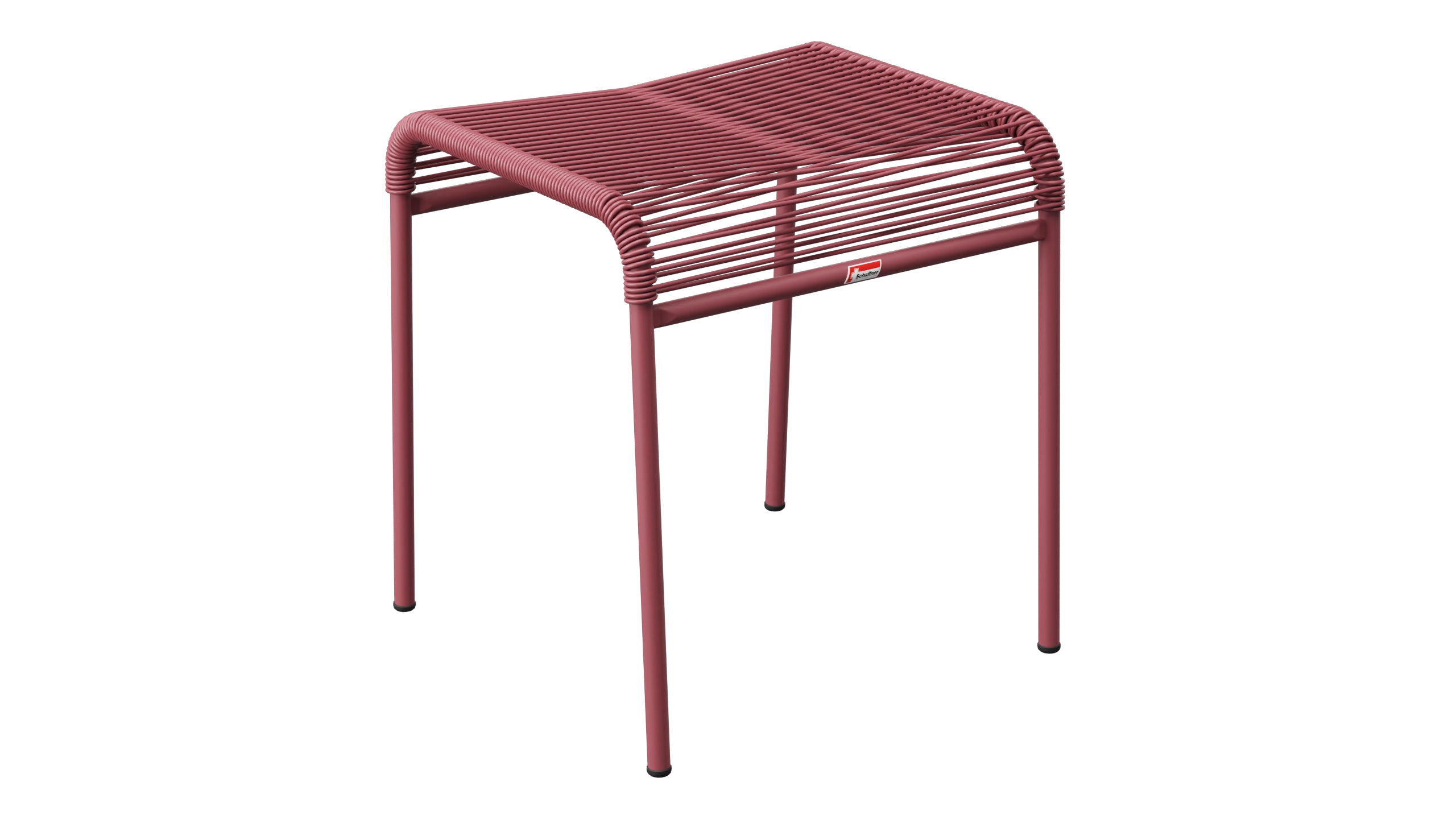 Säntis Spaghetti-1er-Hocker in Bordeaux präsentiert im Onlineshop von KAQTU Design AG. Hocker Outdoor ist von Schaffner