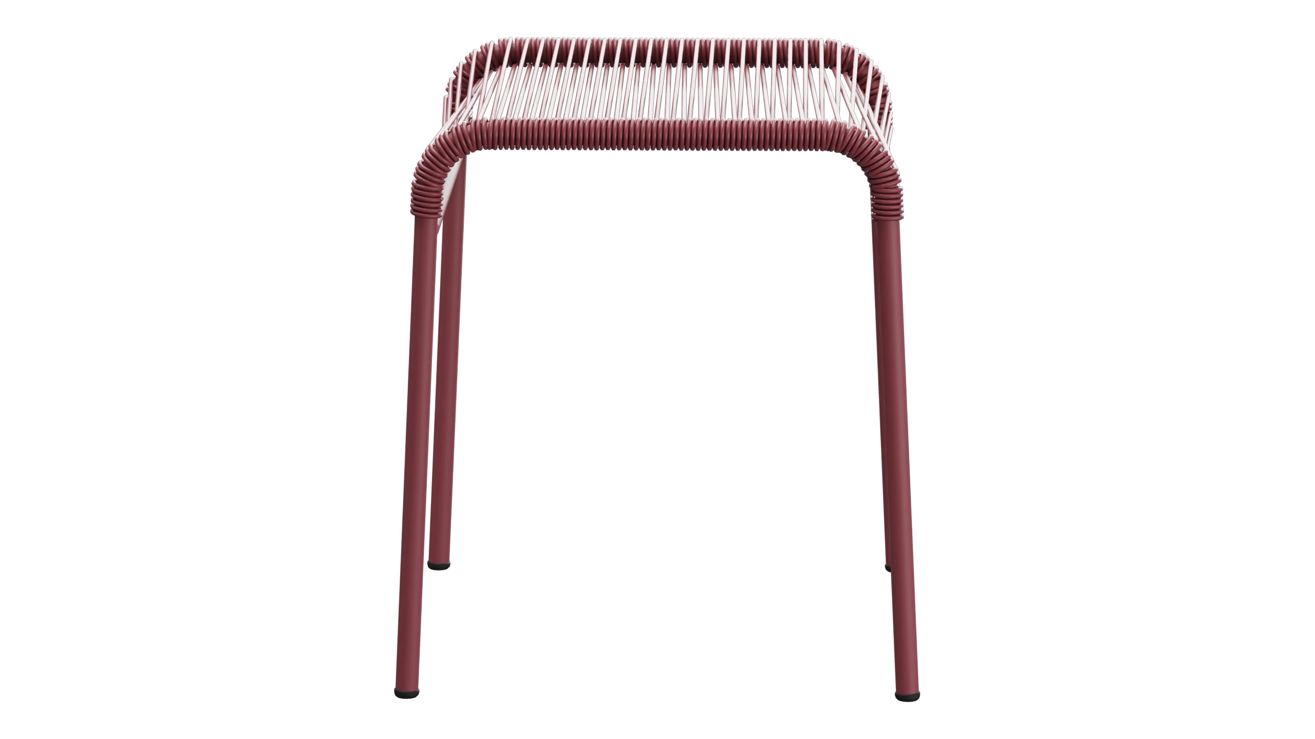 Säntis Spaghetti-1er-Hocker in Bordeaux präsentiert im Onlineshop von KAQTU Design AG. Hocker Outdoor ist von Schaffner