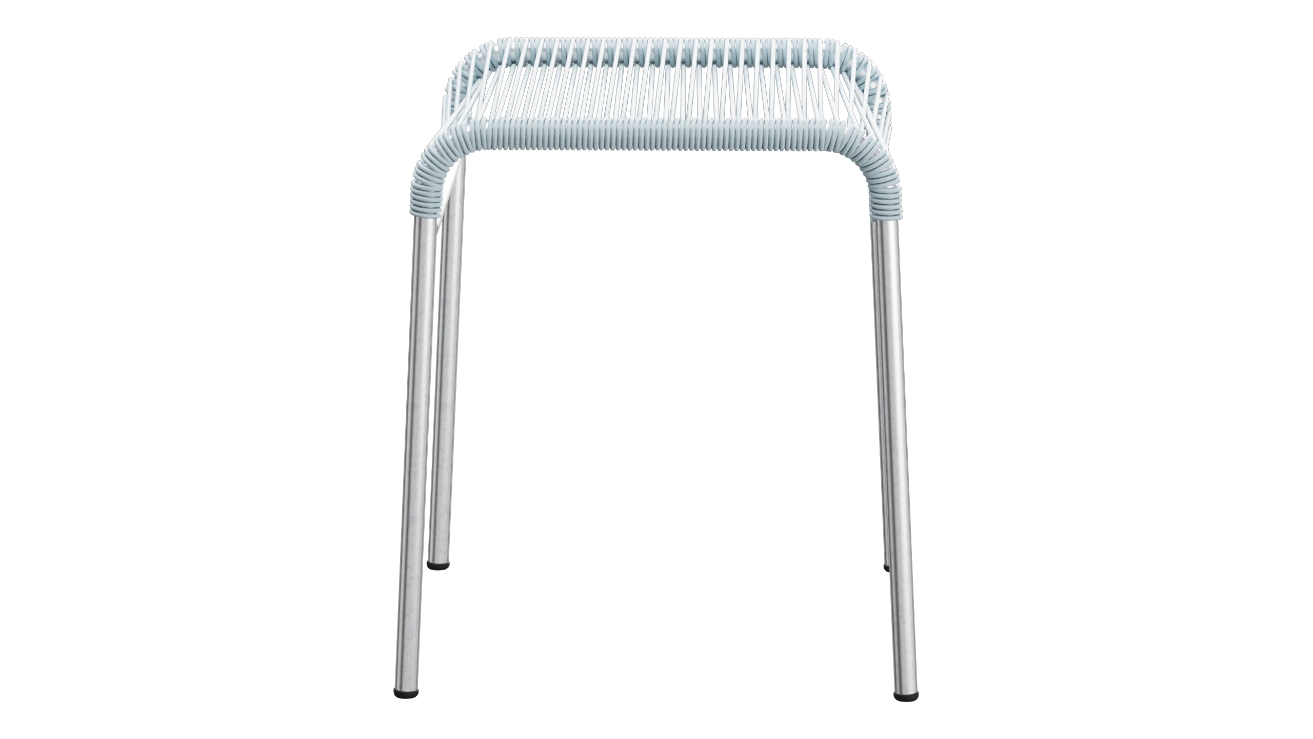 Säntis Spaghetti-1er-Hocker in Pastellblau präsentiert im Onlineshop von KAQTU Design AG. Hocker Outdoor ist von Schaffner