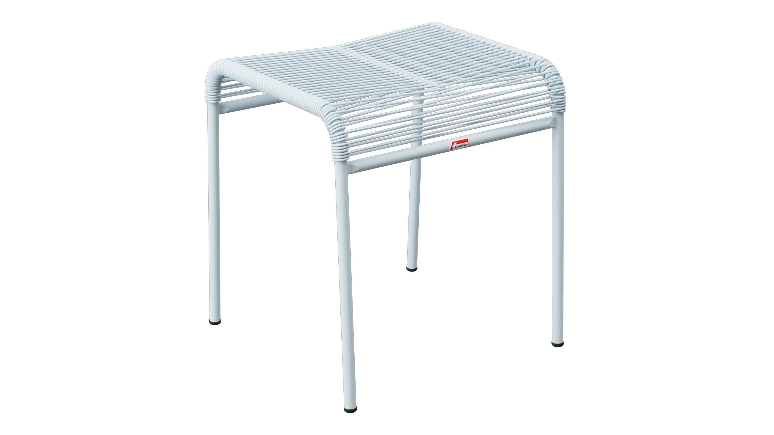 Säntis Spaghetti-1er-Hocker in Pastellblau präsentiert im Onlineshop von KAQTU Design AG. Hocker Outdoor ist von Schaffner