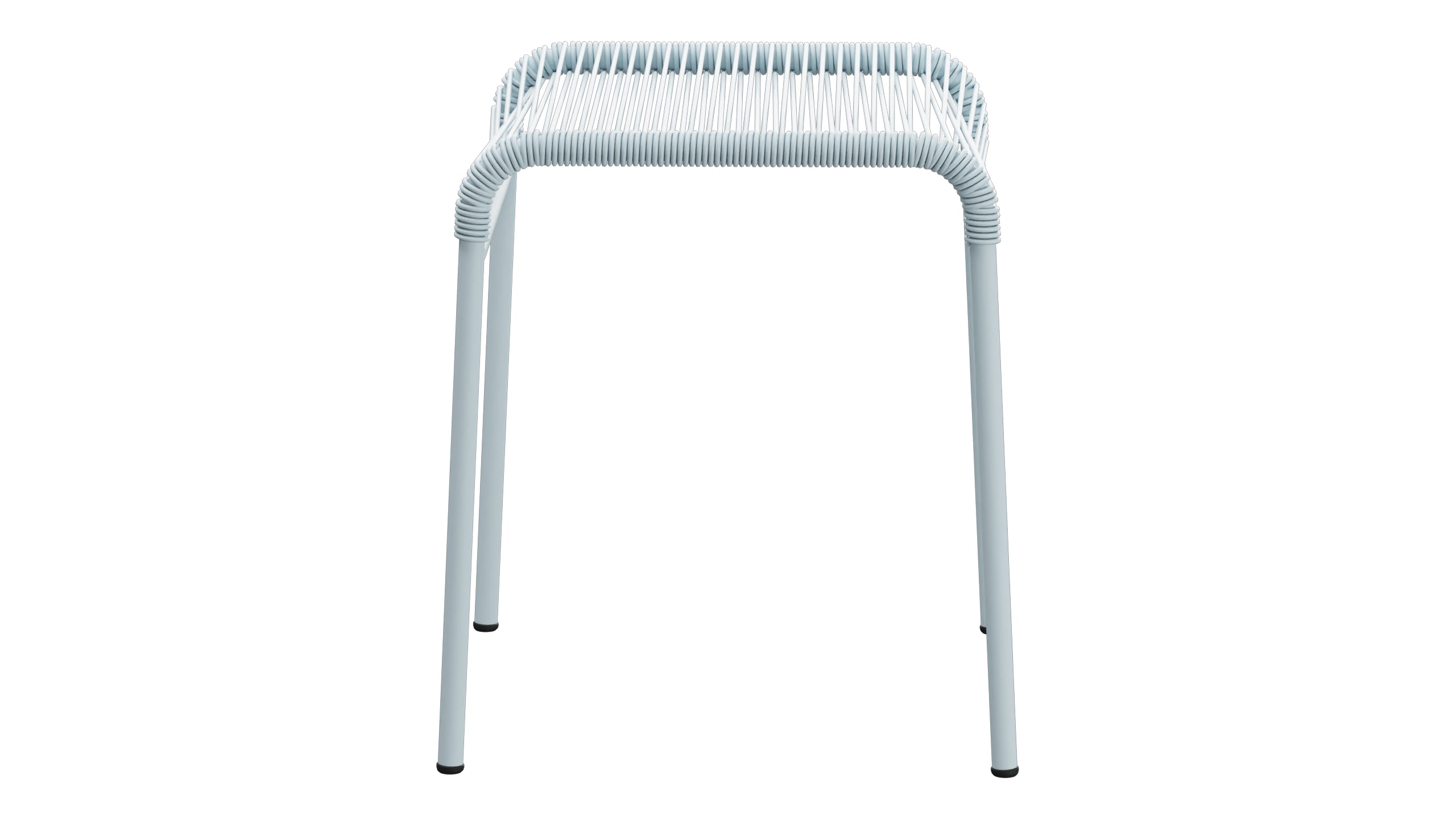 Säntis Spaghetti-1er-Hocker in Pastellblau präsentiert im Onlineshop von KAQTU Design AG. Hocker Outdoor ist von Schaffner