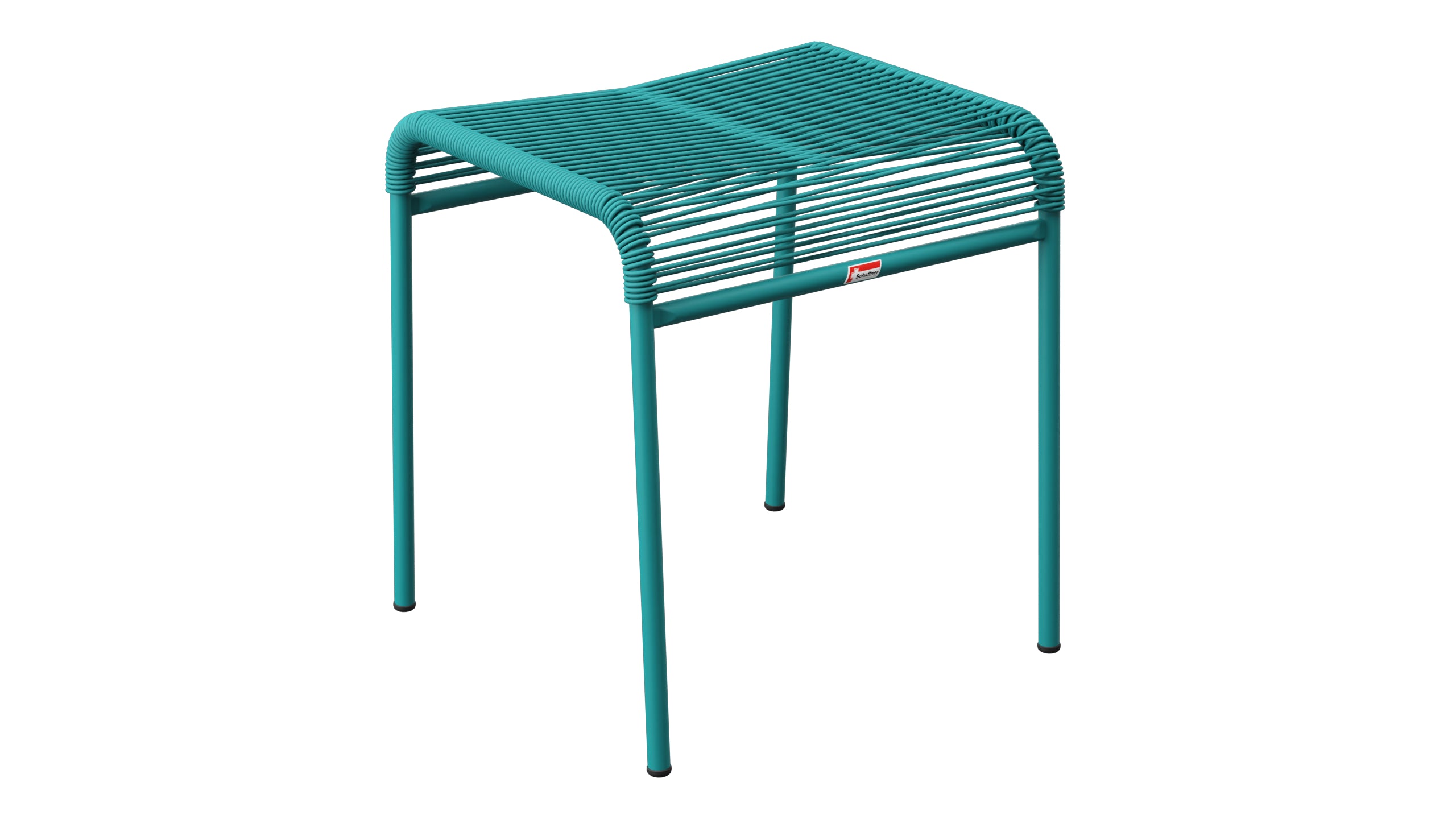 Säntis Spaghetti-1er-Hocker in Kaliblau präsentiert im Onlineshop von KAQTU Design AG. Hocker Outdoor ist von Schaffner