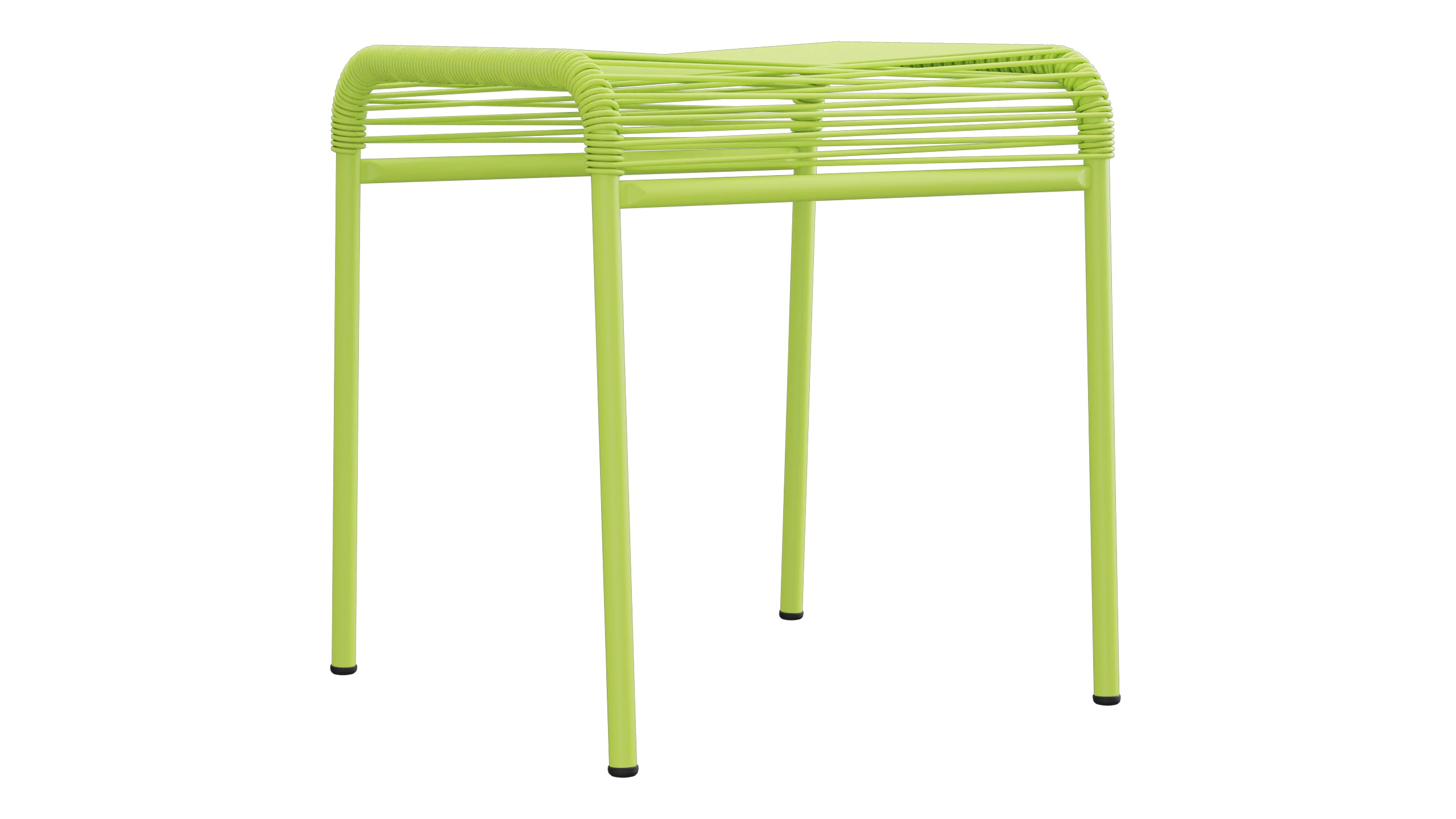Säntis Spaghetti-1er-Hocker in Hellgrün präsentiert im Onlineshop von KAQTU Design AG. Hocker Outdoor ist von Schaffner
