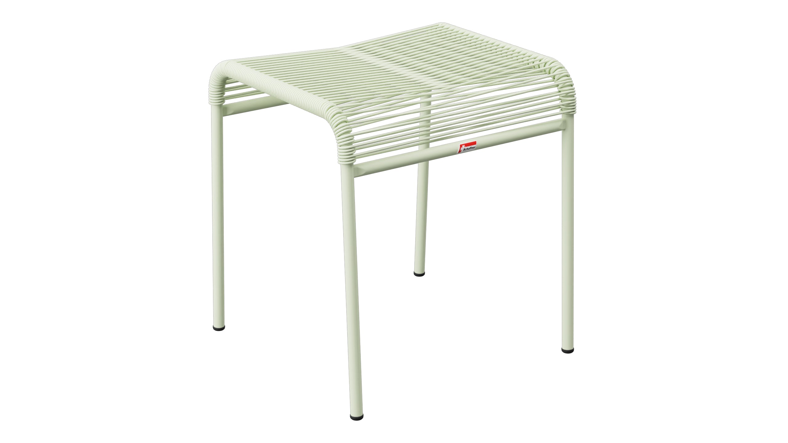 Säntis Spaghetti-1er-Hocker in Pastellgrün präsentiert im Onlineshop von KAQTU Design AG. Hocker Outdoor ist von Schaffner