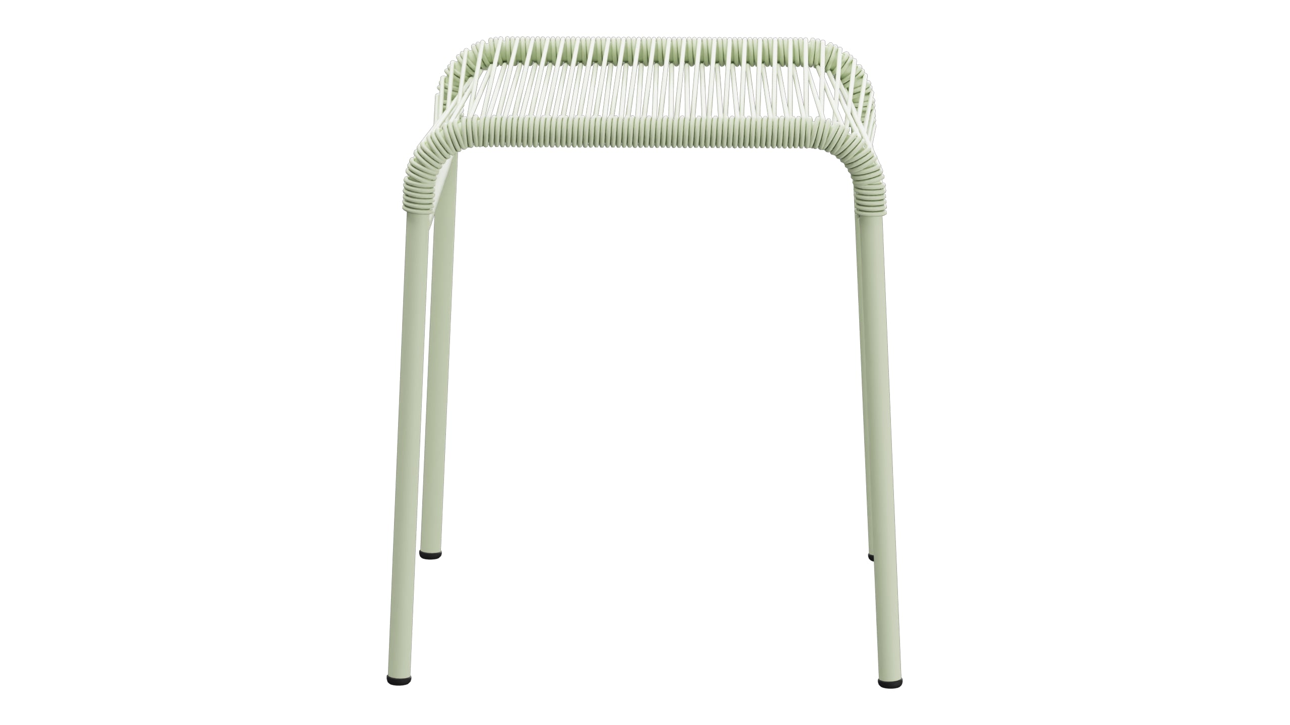 Säntis Spaghetti-1er-Hocker in Pastellgrün präsentiert im Onlineshop von KAQTU Design AG. Hocker Outdoor ist von Schaffner