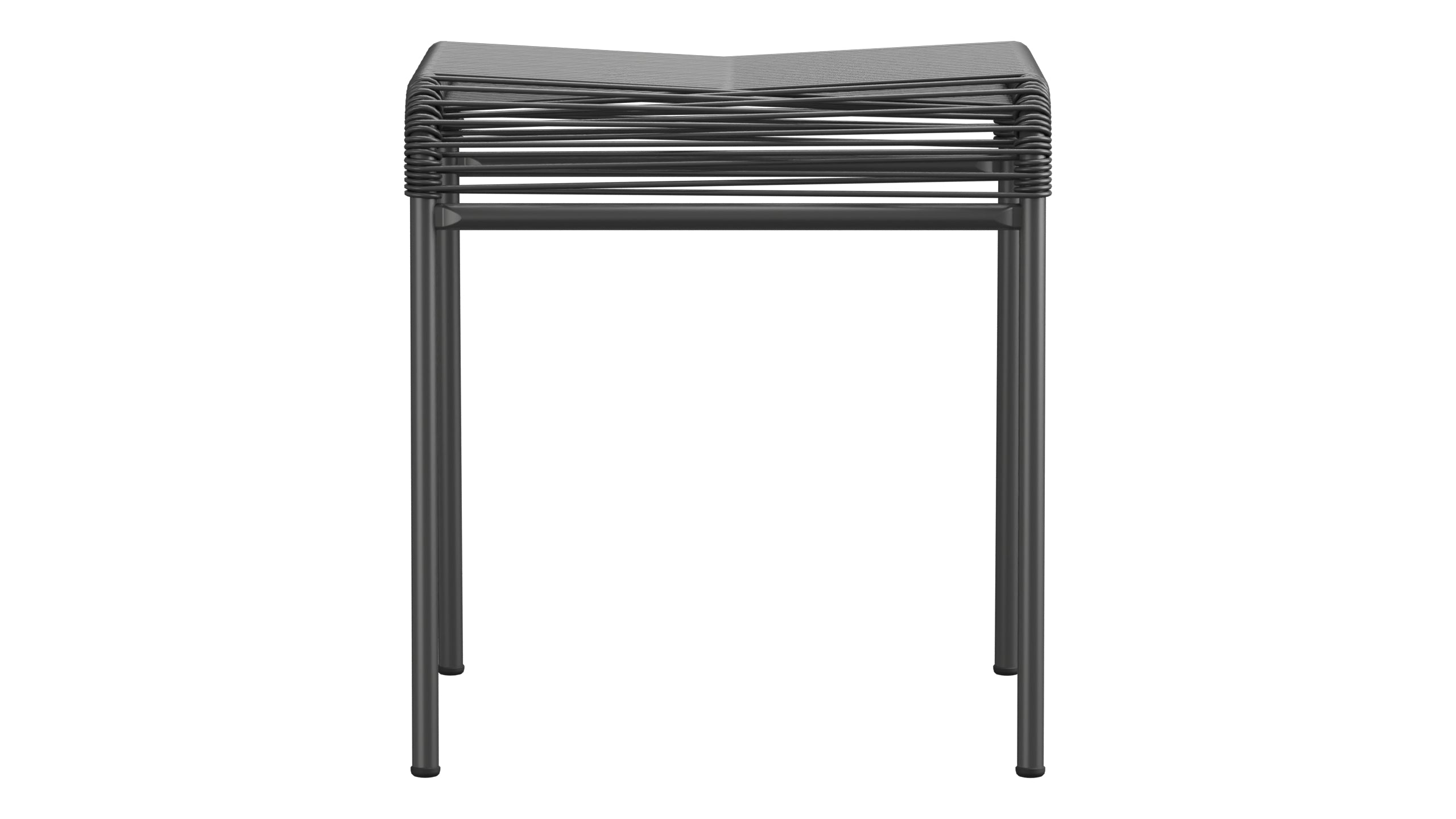 Säntis Spaghetti-1er-Hocker in Anthrazit präsentiert im Onlineshop von KAQTU Design AG. Hocker Outdoor ist von Schaffner
