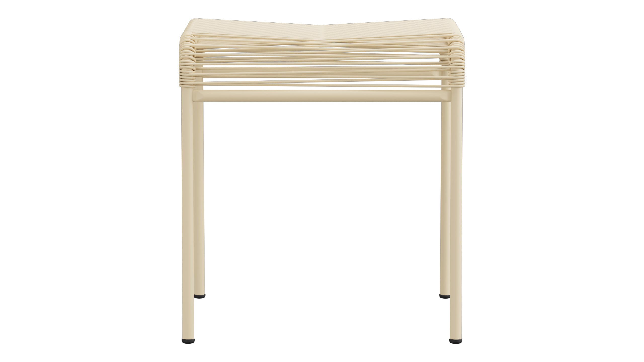 Säntis Spaghetti-1er-Hocker in Pastellbraun präsentiert im Onlineshop von KAQTU Design AG. Hocker Outdoor ist von Schaffner