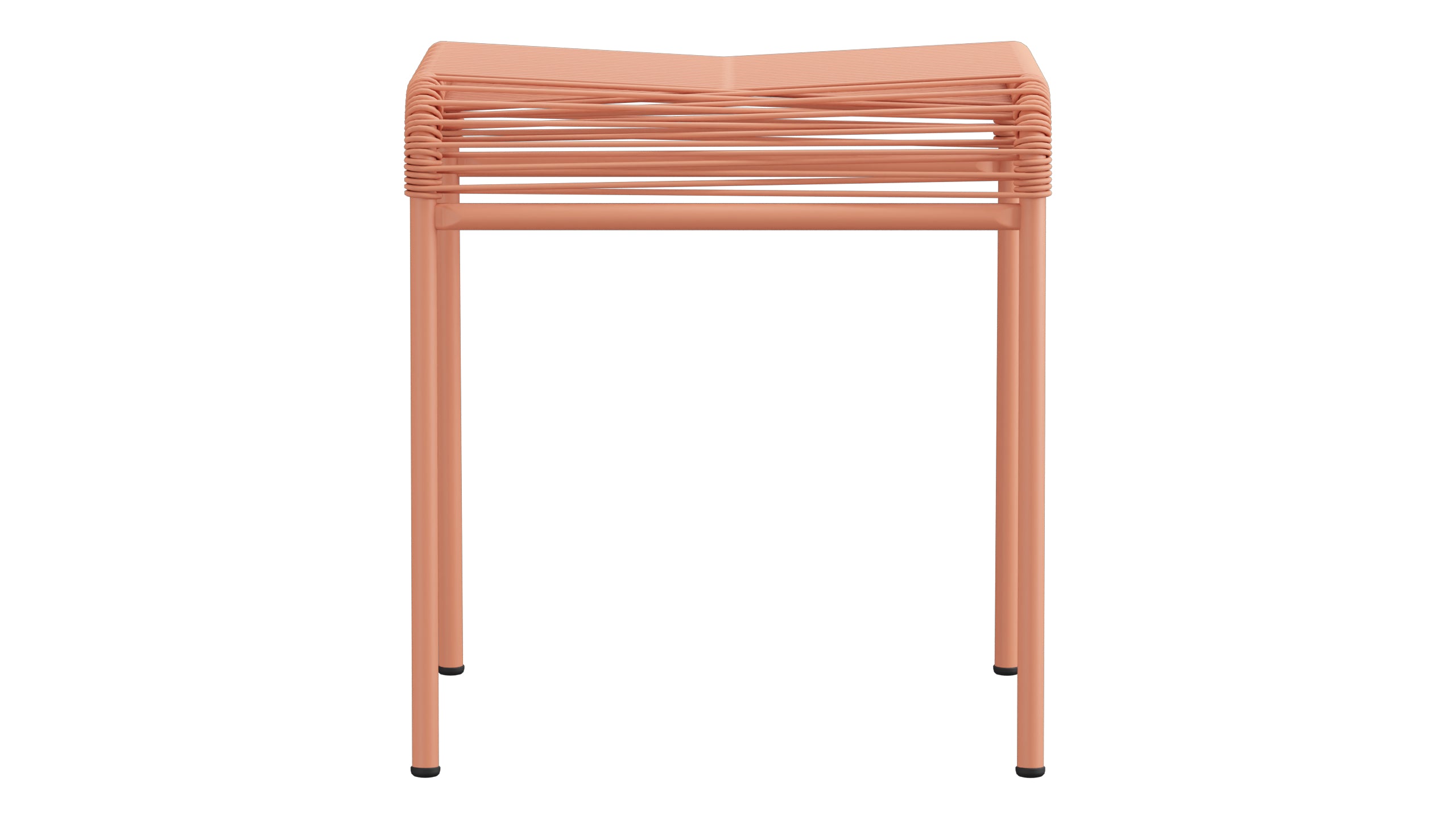 Säntis Spaghetti-1er-Hocker in Pastellterracotta präsentiert im Onlineshop von KAQTU Design AG. Hocker Outdoor ist von Schaffner