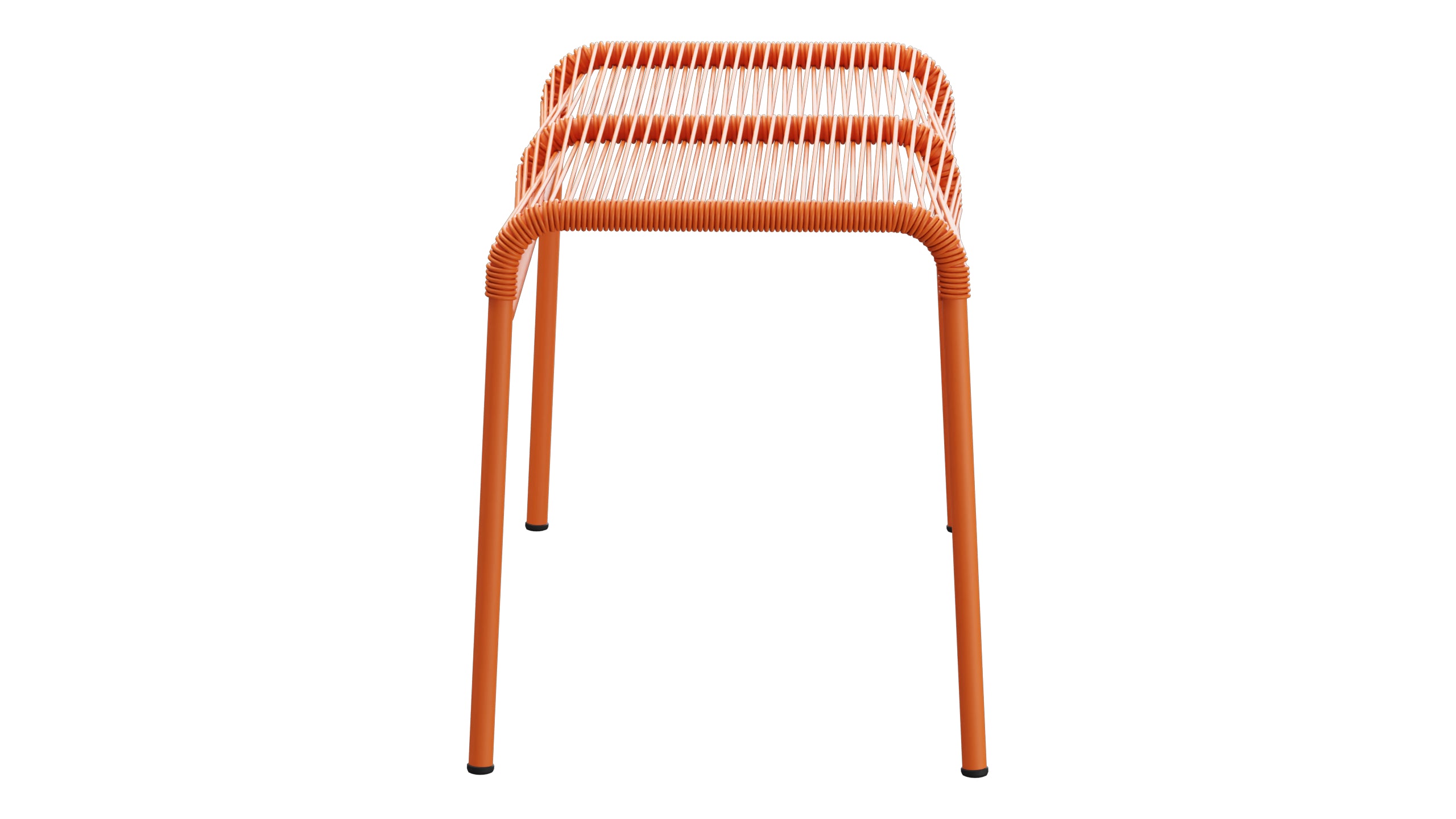 Säntis Spaghetti 2er-Hocker in Orange präsentiert im Onlineshop von KAQTU Design AG. Hocker Outdoor ist von Schaffner