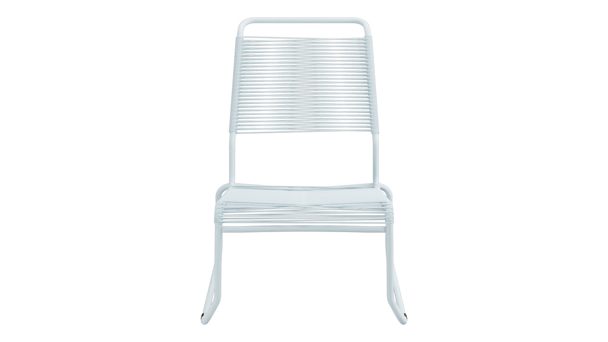 Säntis Spaghetti-Lounger ohne Armlehne Hochlehner Kufen in Pastellblau präsentiert im Onlineshop von KAQTU Design AG. Outdoor-Sessel ist von Schaffner