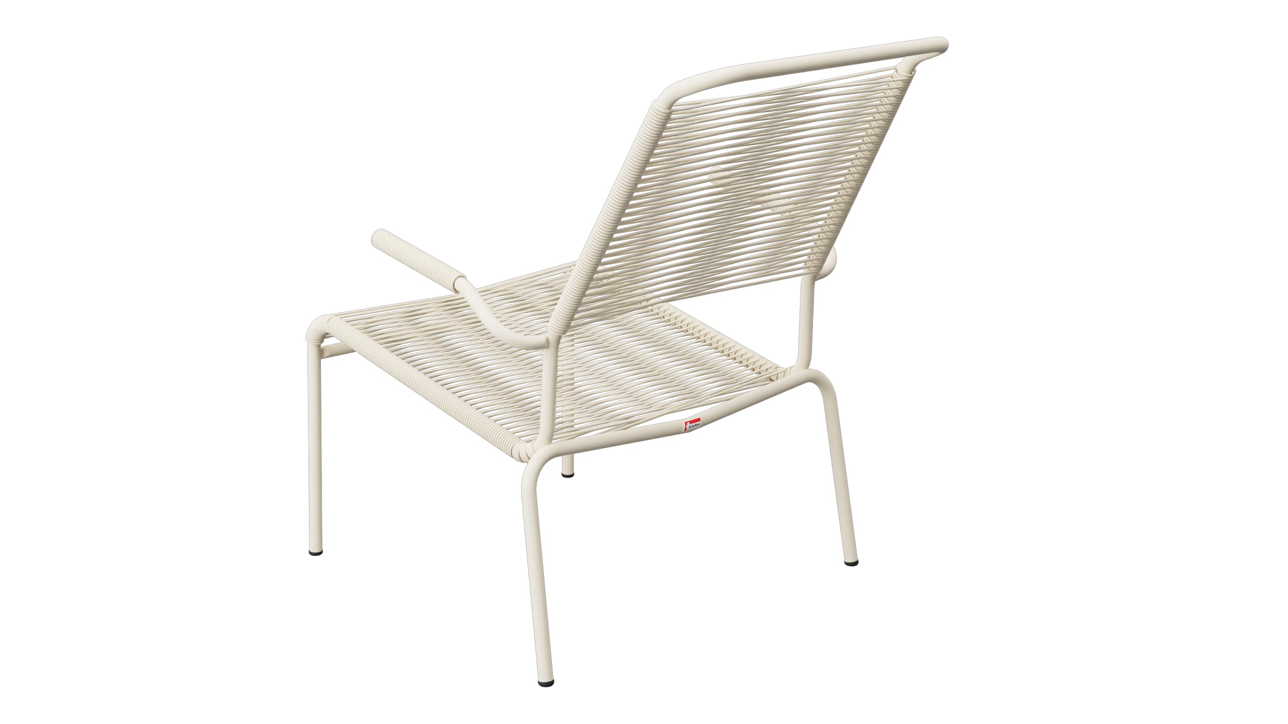 Säntis Lounger Spaghetti mit Armlehne Hochlehner in Pastellsand präsentiert im Onlineshop von KAQTU Design AG. Outdoor-Sessel mit Armlehnen ist von Schaffner