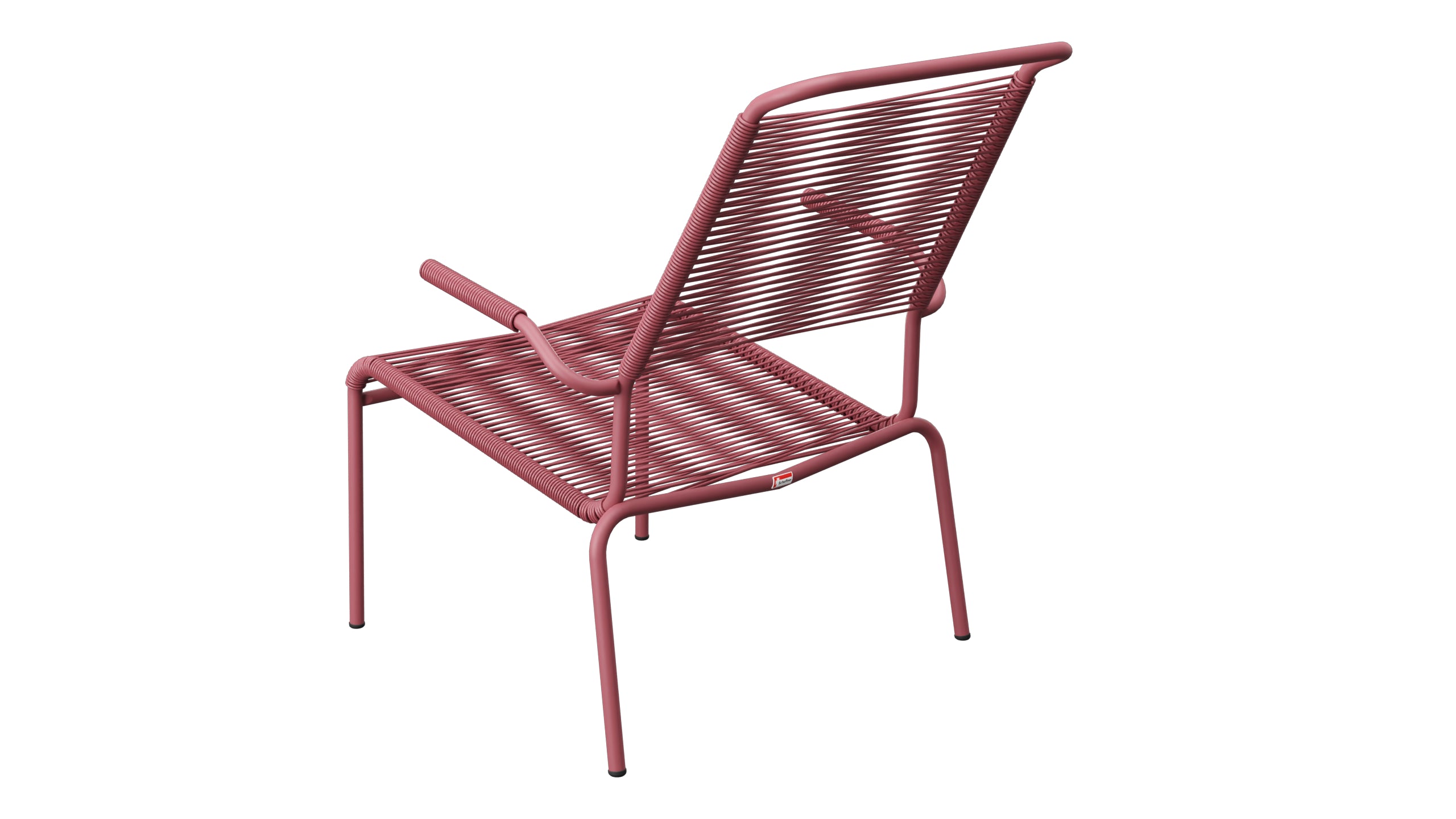 Säntis Lounger Spaghetti mit Armlehne Hochlehner in Bordeaux präsentiert im Onlineshop von KAQTU Design AG. Outdoor-Sessel mit Armlehnen ist von Schaffner