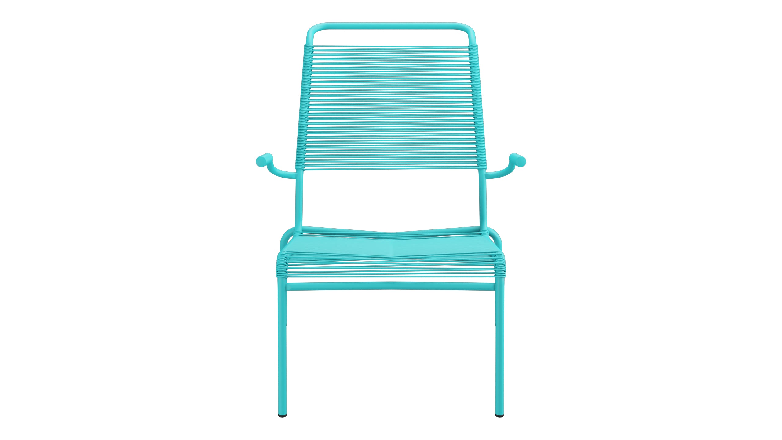 Säntis Lounger Spaghetti mit Armlehne Hochlehner in Türkis präsentiert im Onlineshop von KAQTU Design AG. Outdoor-Sessel mit Armlehnen ist von Schaffner