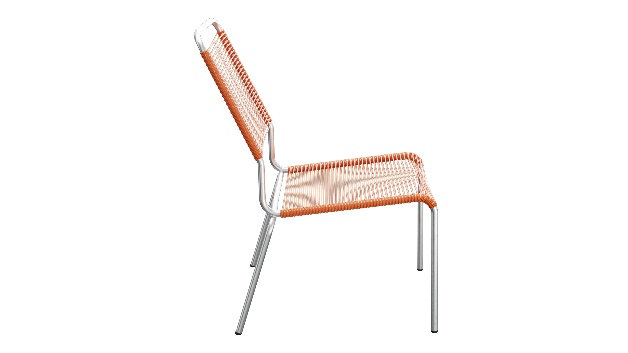 Rigi Spaghetti-Salonsessel  ohne Armlehne in Orange präsentiert im Onlineshop von KAQTU Design AG. Outdoor-Sessel ist von Schaffner