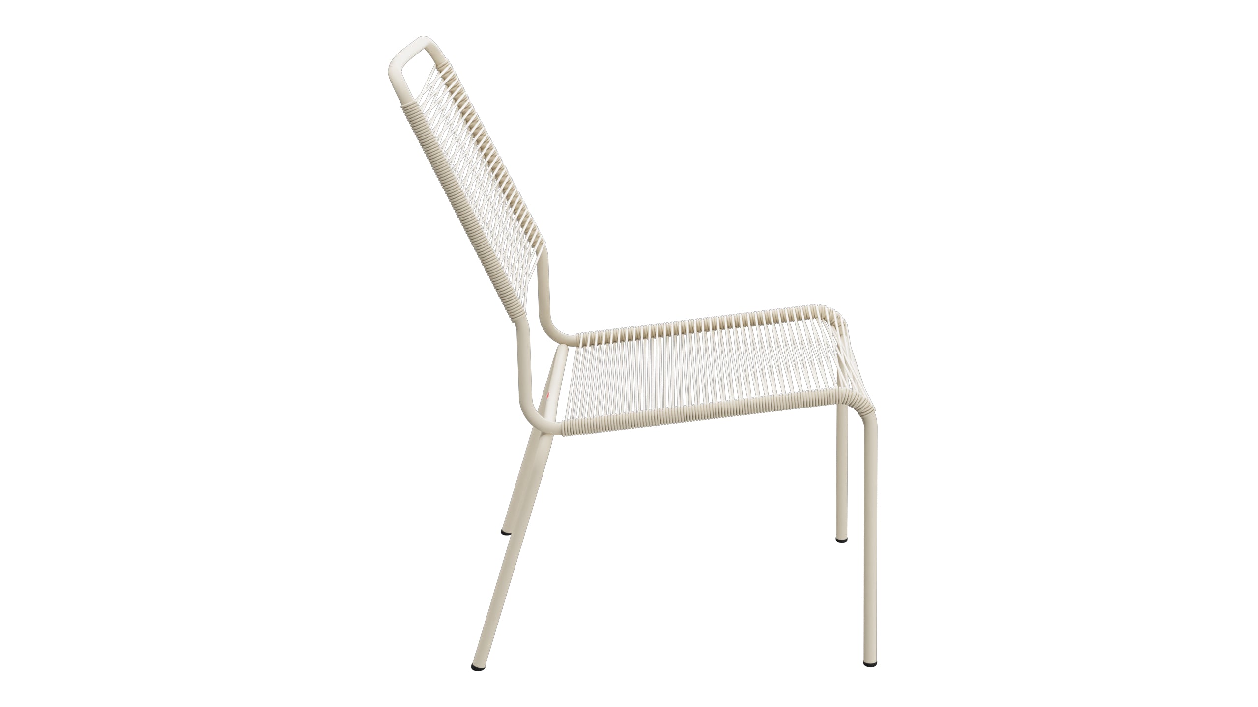 Rigi Spaghetti-Salonsessel  ohne Armlehne in Pastellsand präsentiert im Onlineshop von KAQTU Design AG. Outdoor-Sessel ist von Schaffner
