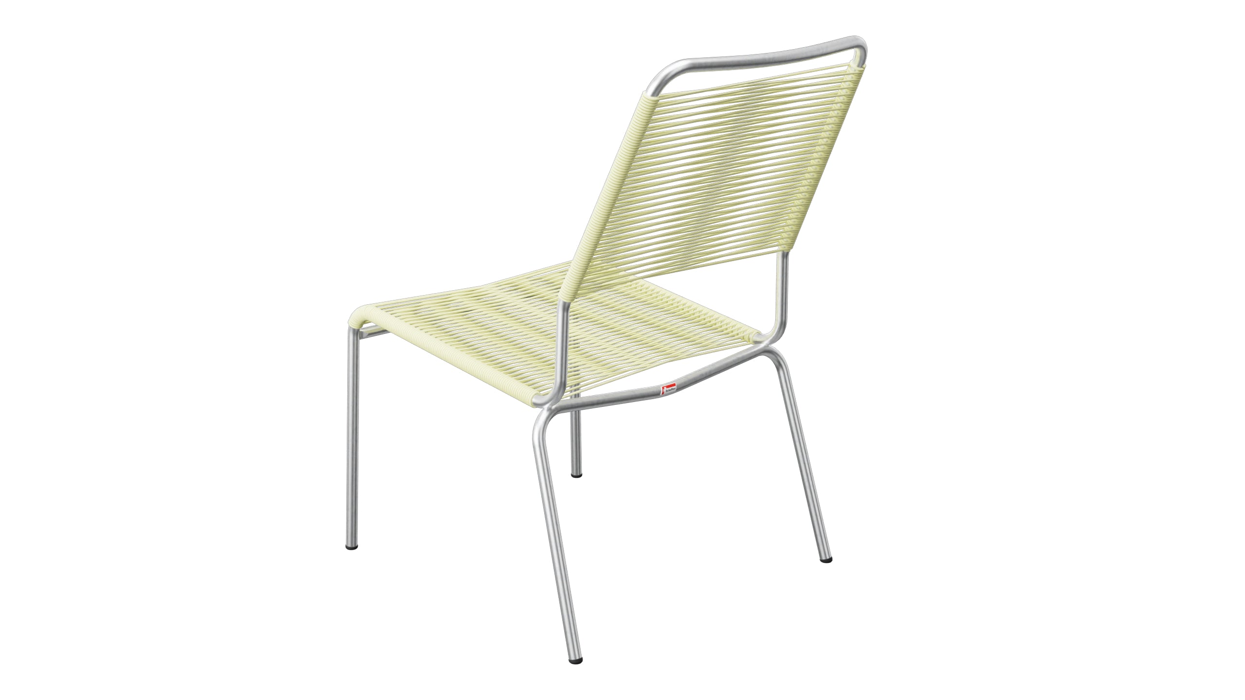 Rigi Spaghetti-Salonsessel  ohne Armlehne in Buchsbaumgelb präsentiert im Onlineshop von KAQTU Design AG. Outdoor-Sessel ist von Schaffner