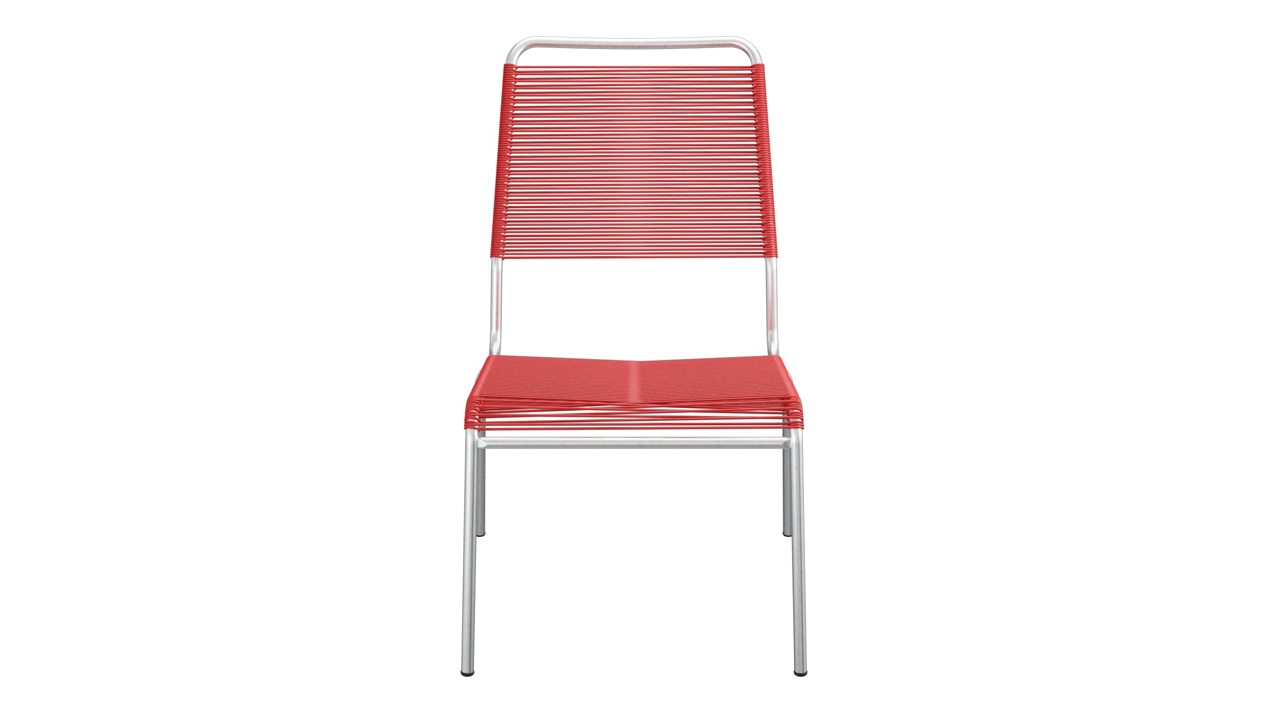 Rigi Spaghetti-Salonsessel  ohne Armlehne in Rot präsentiert im Onlineshop von KAQTU Design AG. Outdoor-Sessel ist von Schaffner