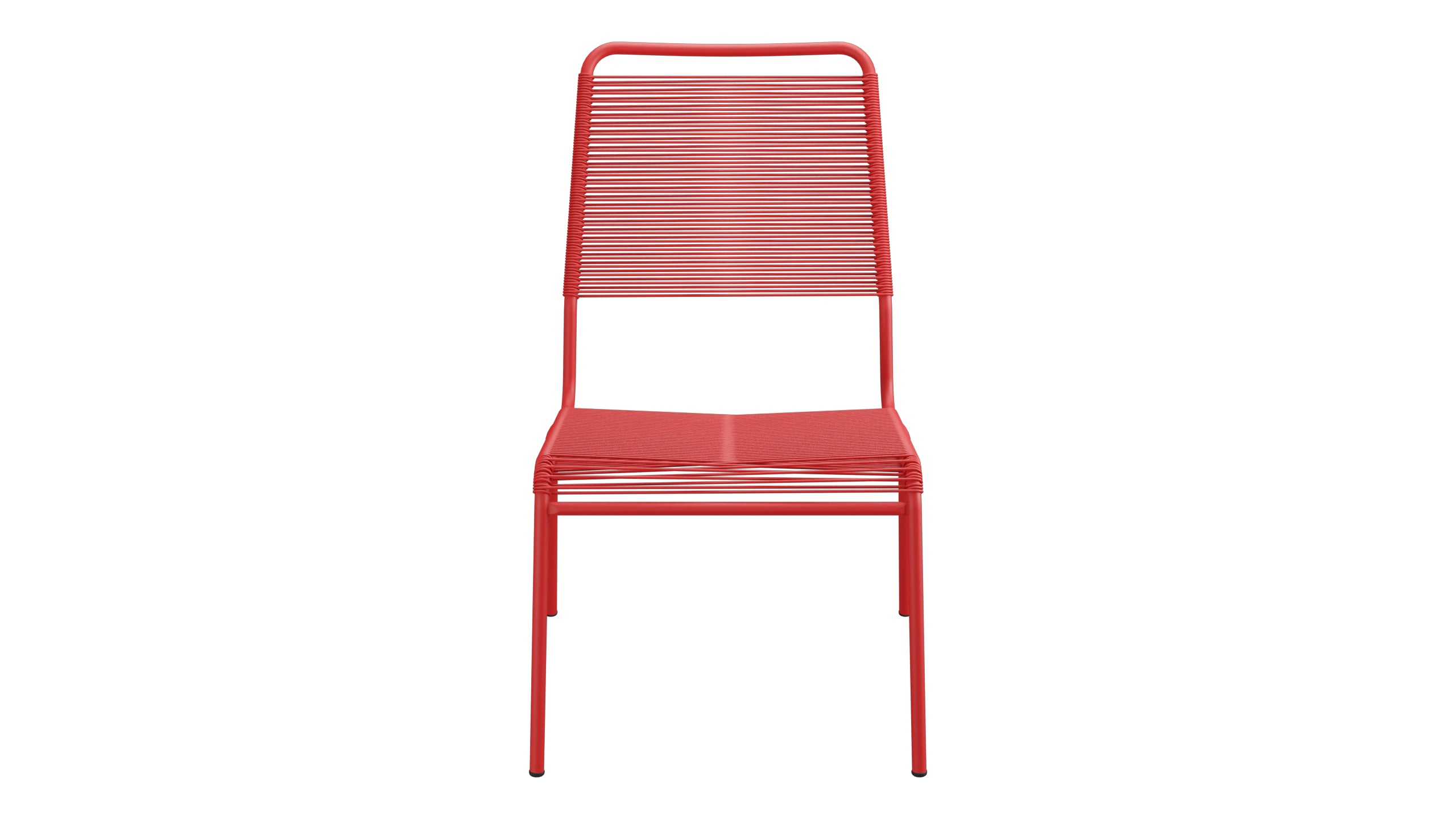 Rigi Spaghetti-Salonsessel  ohne Armlehne in Rot präsentiert im Onlineshop von KAQTU Design AG. Outdoor-Sessel ist von Schaffner