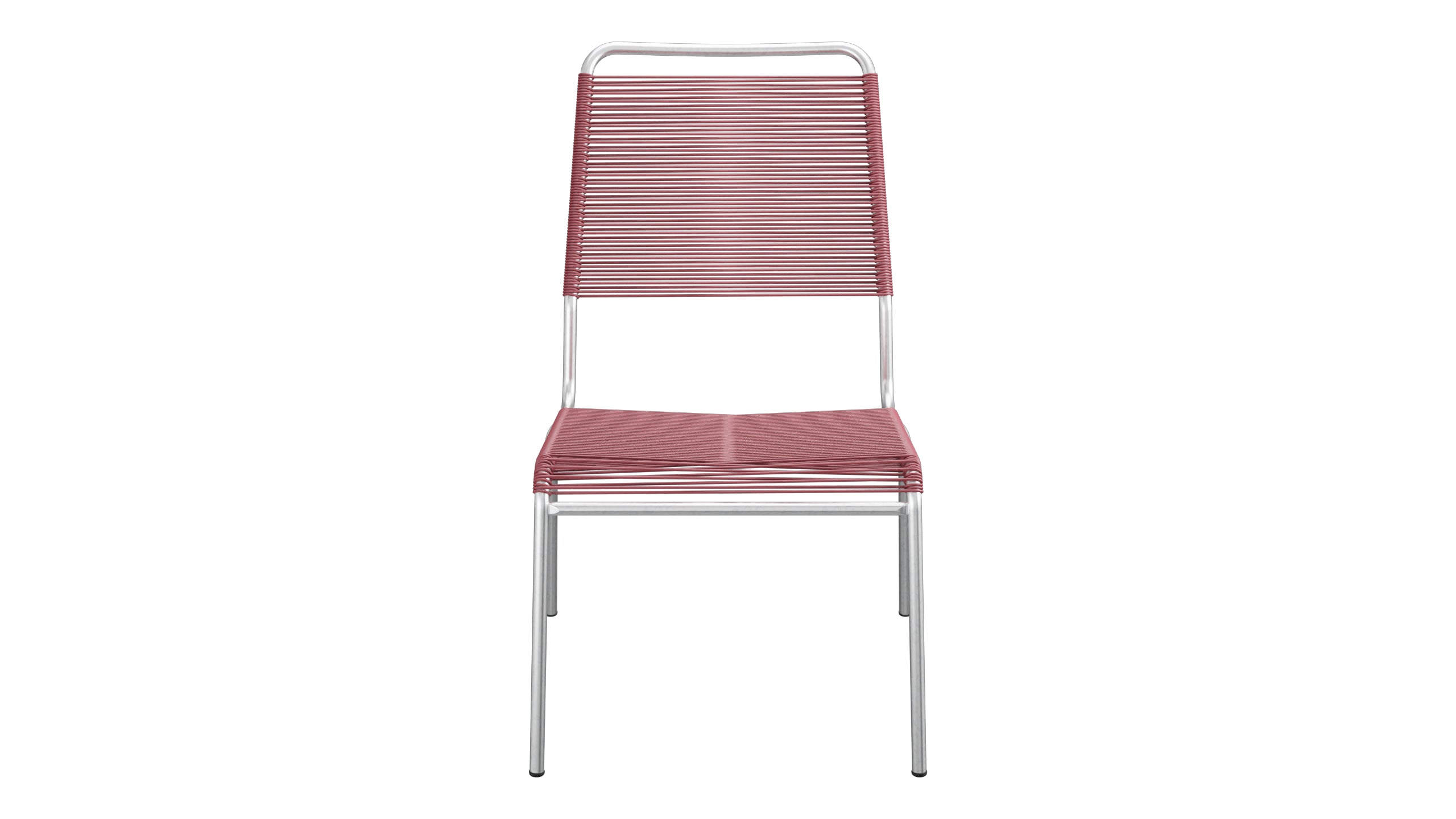 Rigi Spaghetti-Salonsessel  ohne Armlehne in Bordeaux präsentiert im Onlineshop von KAQTU Design AG. Outdoor-Sessel ist von Schaffner