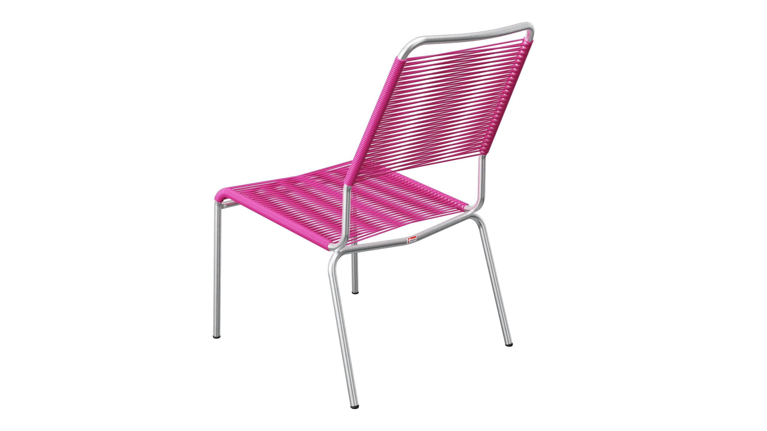 Rigi Spaghetti-Salonsessel  ohne Armlehne in Pink präsentiert im Onlineshop von KAQTU Design AG. Outdoor-Sessel ist von Schaffner