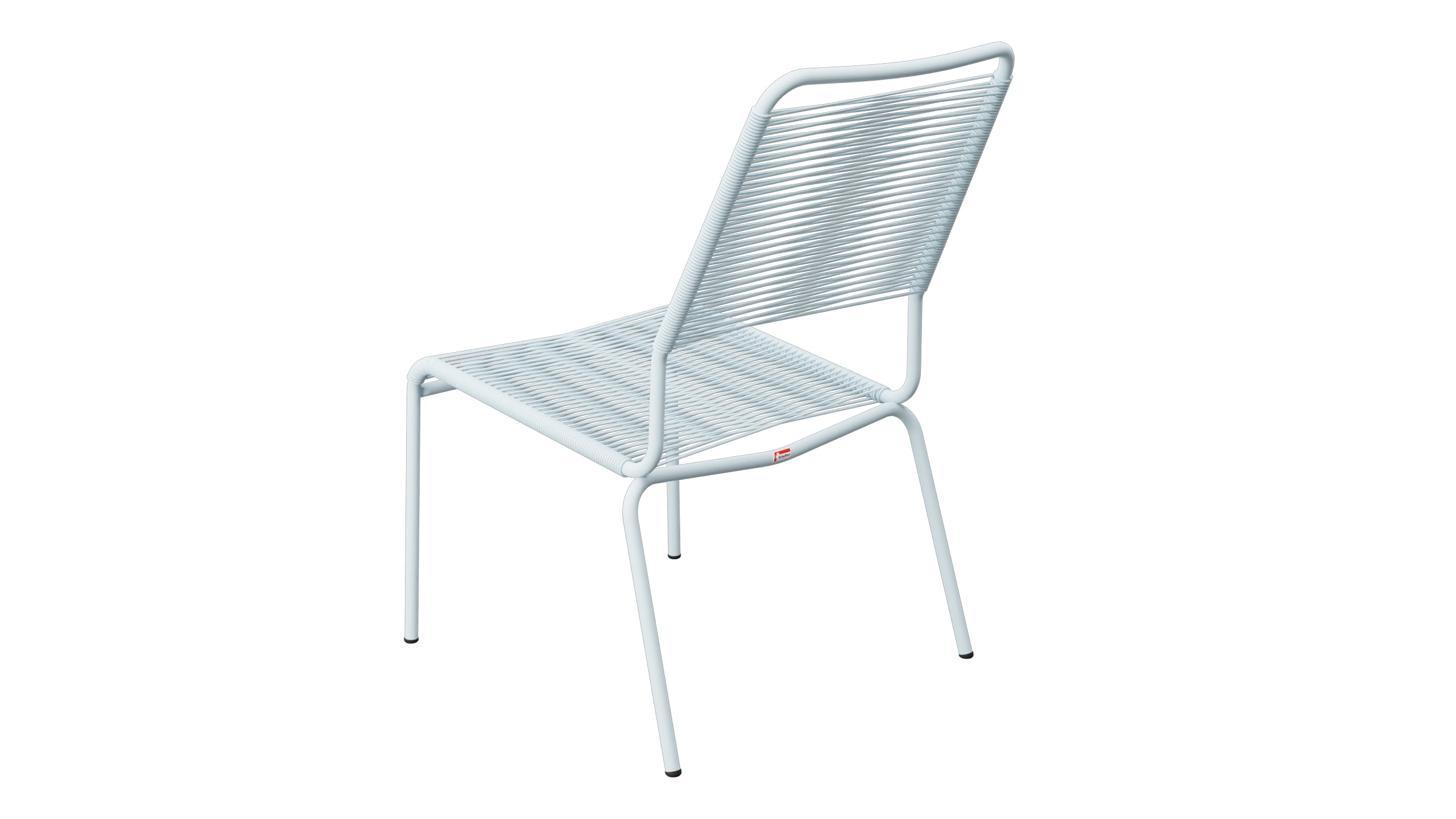 Rigi Spaghetti-Salonsessel  ohne Armlehne in Pastellblau präsentiert im Onlineshop von KAQTU Design AG. Outdoor-Sessel ist von Schaffner