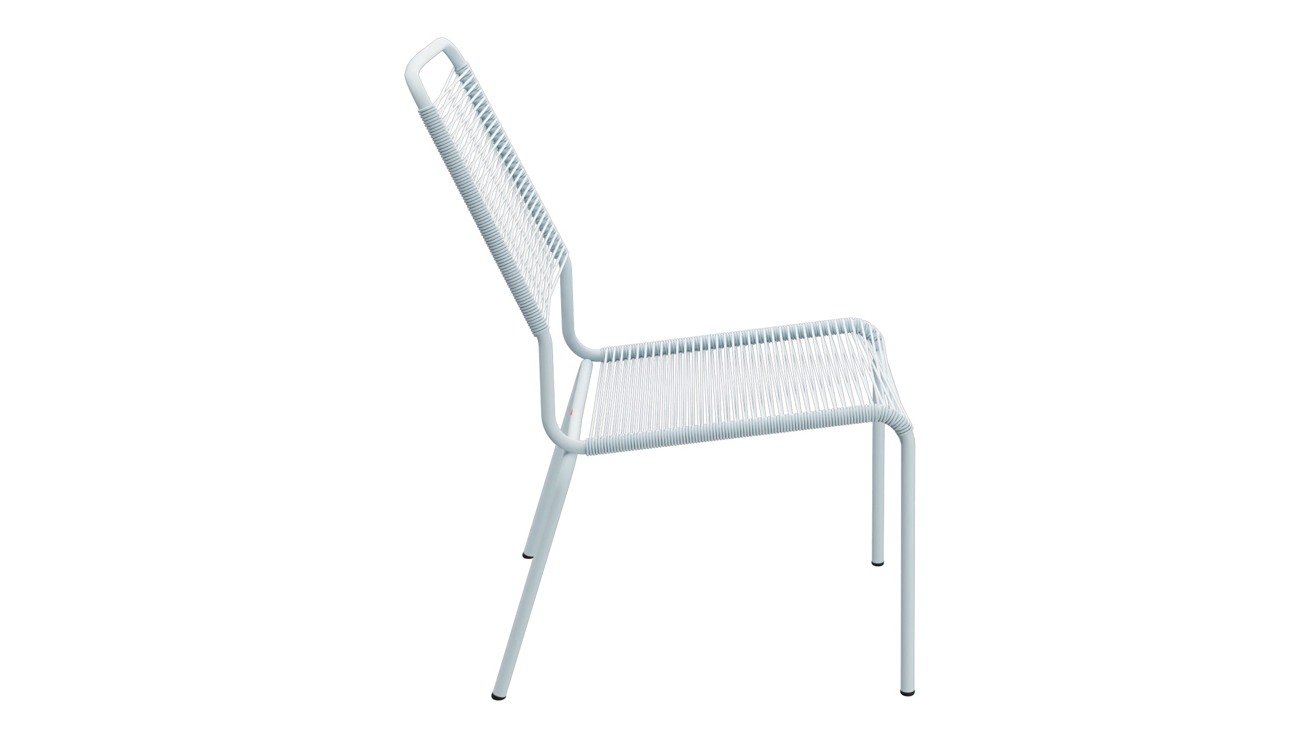Rigi Spaghetti-Salonsessel  ohne Armlehne in Pastellblau präsentiert im Onlineshop von KAQTU Design AG. Outdoor-Sessel ist von Schaffner