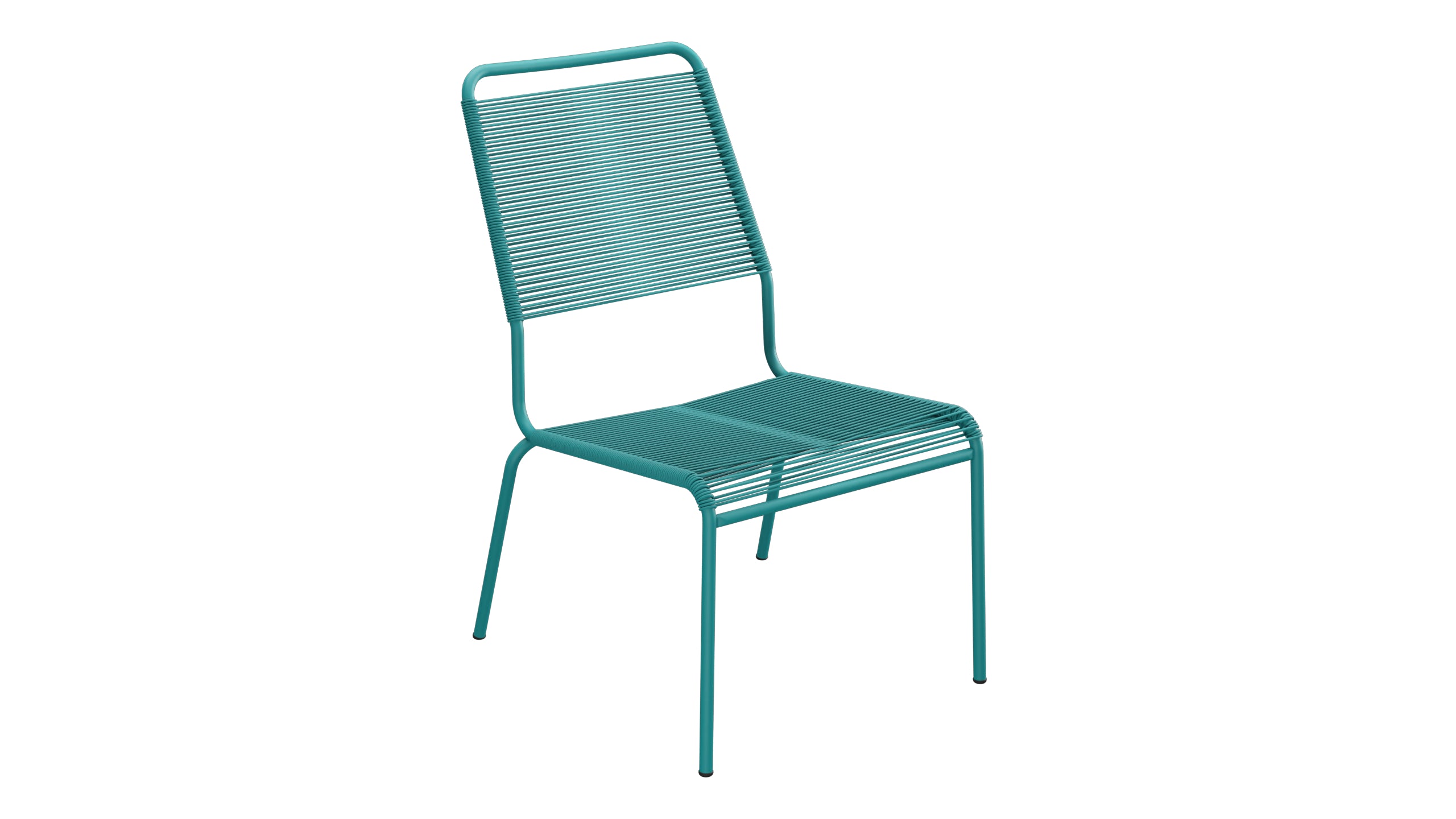 Rigi Spaghetti-Salonsessel  ohne Armlehne in Kaliblau präsentiert im Onlineshop von KAQTU Design AG. Outdoor-Sessel ist von Schaffner